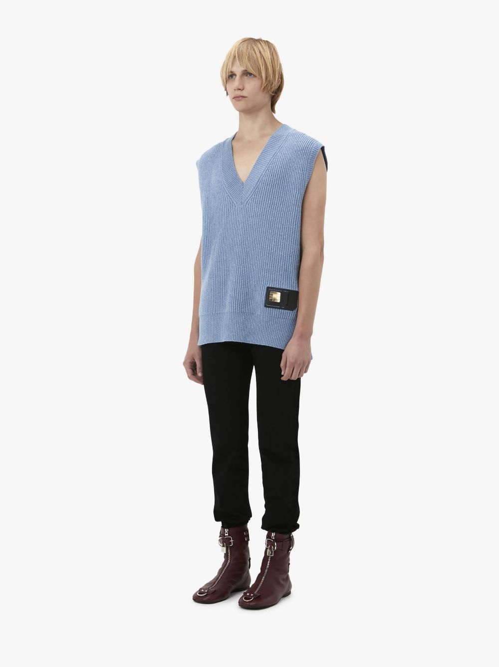 SIM CARD PATCH V NECK VEST - 4