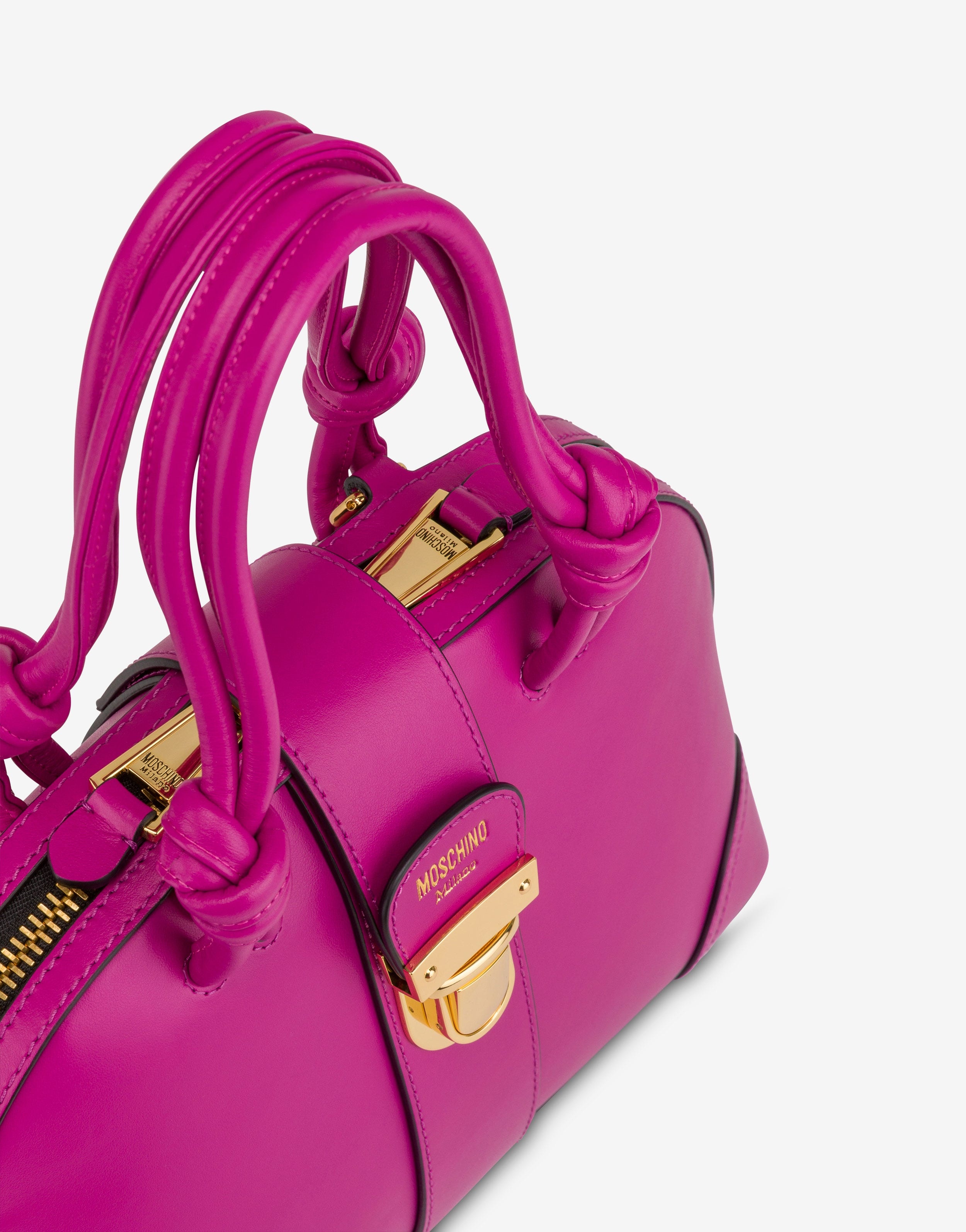 CALFSKIN KNOTS BOWLING BAG - 4