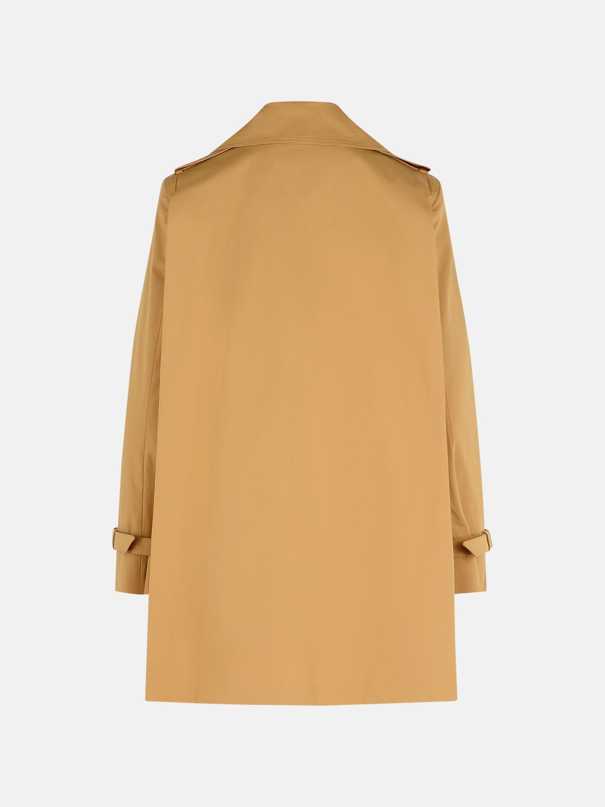 'LANDA' BLACK COTTON TRENCH COAT - 3