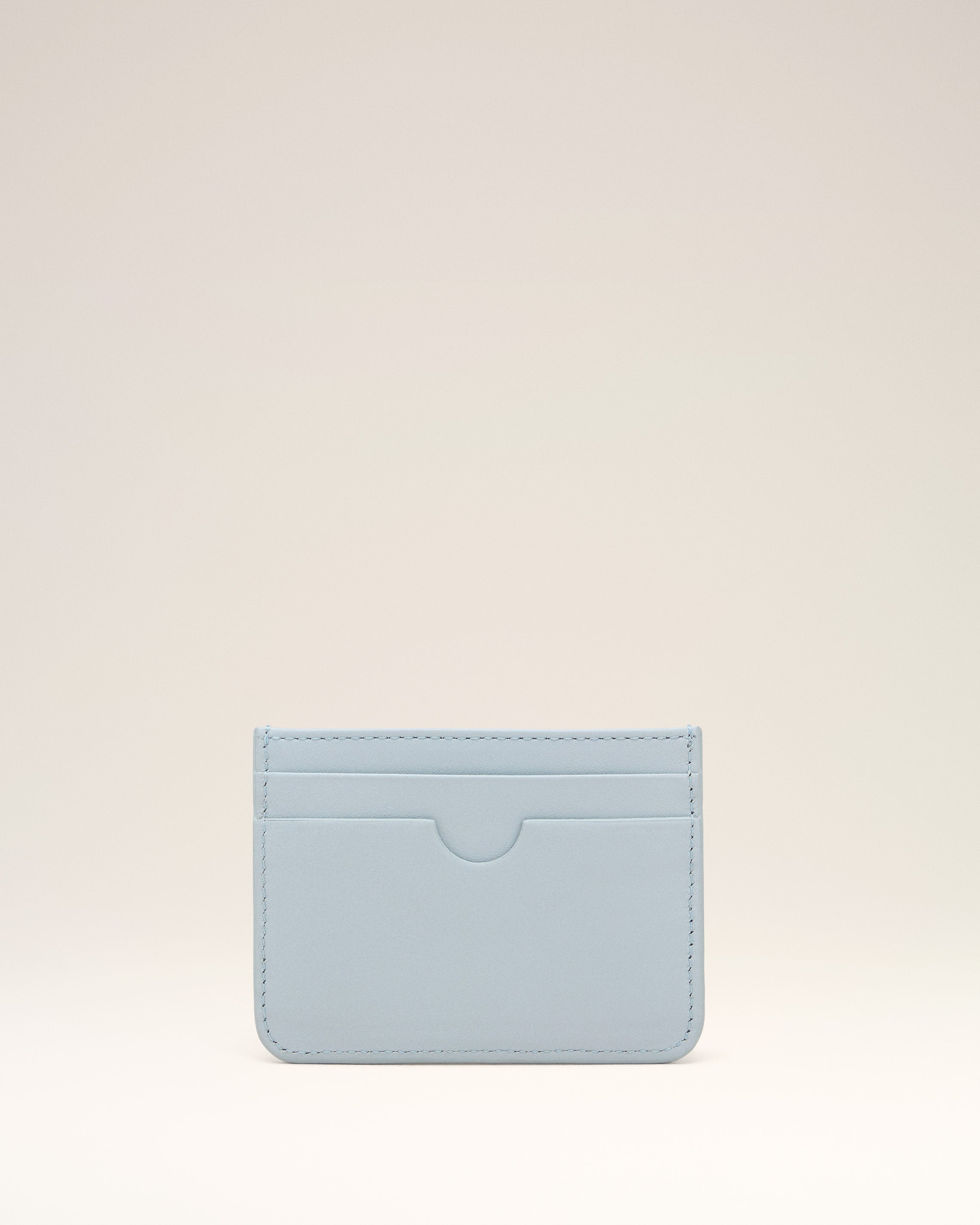 BLUE SMOOTH LEATHER AMI DE COEUR CARD HOLDER - 2