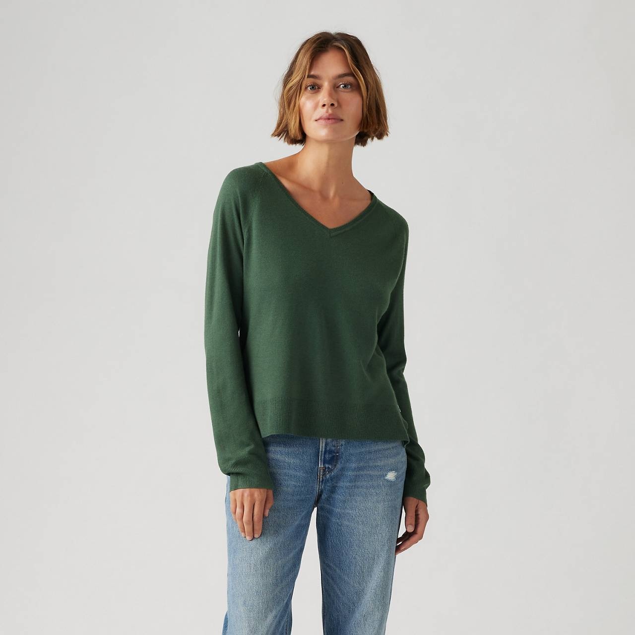 PETAL V-NECK SWEATER - 1