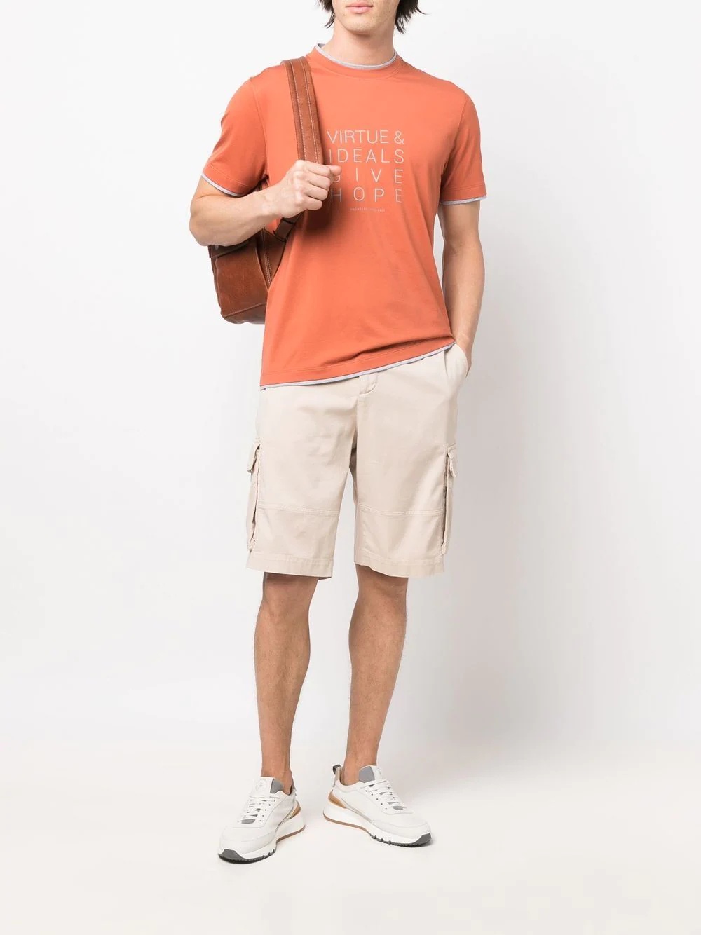 drawstring cargo shorts - 2