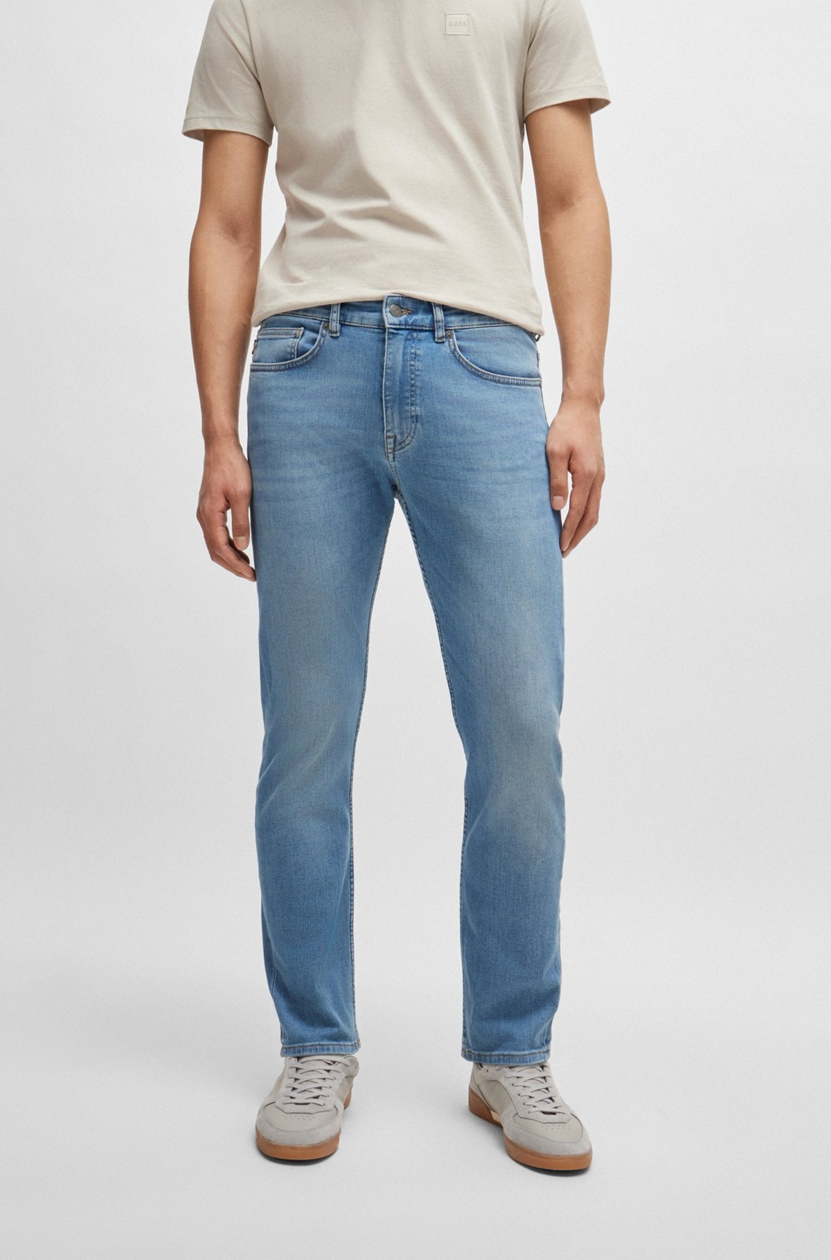 SLIM-FIT JEANS IN BLUE SUPER-STRETCH DENIM - 2
