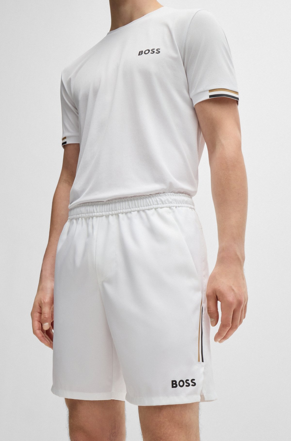 BOSS X MATTEO BERRETTINI WATER-REPELLENT SHORTS WITH LOGO PRINT - 5