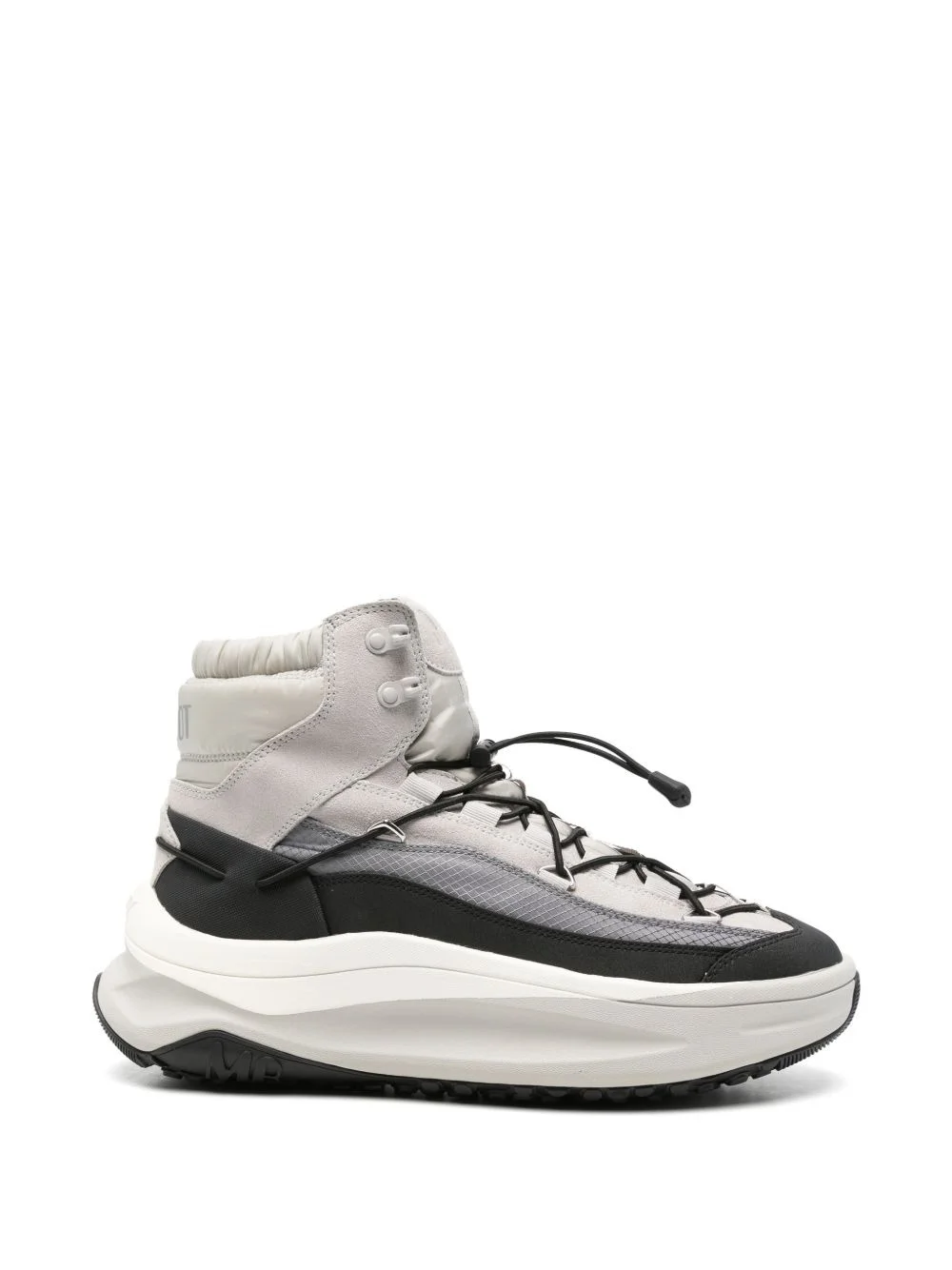 panelled high-top sneakers - 1