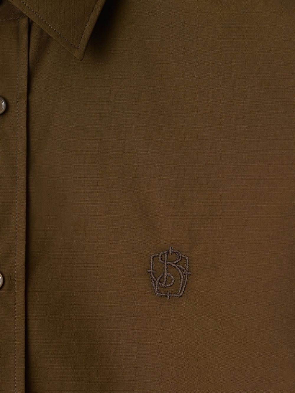 logo-embroidered shirt - 5