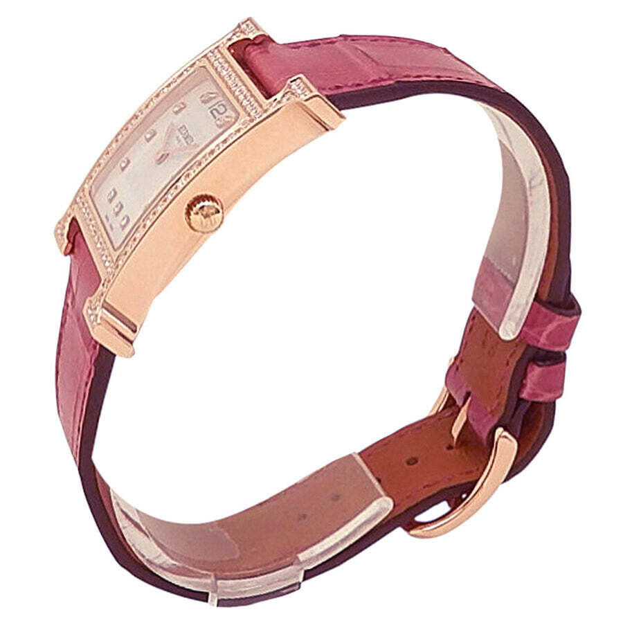 Pre-owned Hermes Heure H Quartz Diamond Ladies Watch HH1.571E - 2