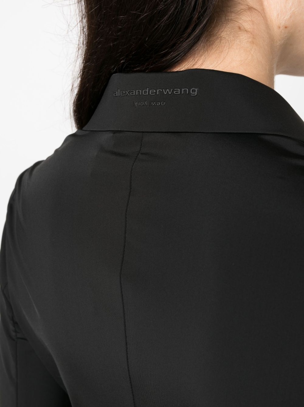 embossed-logo midi shirtdress - 5