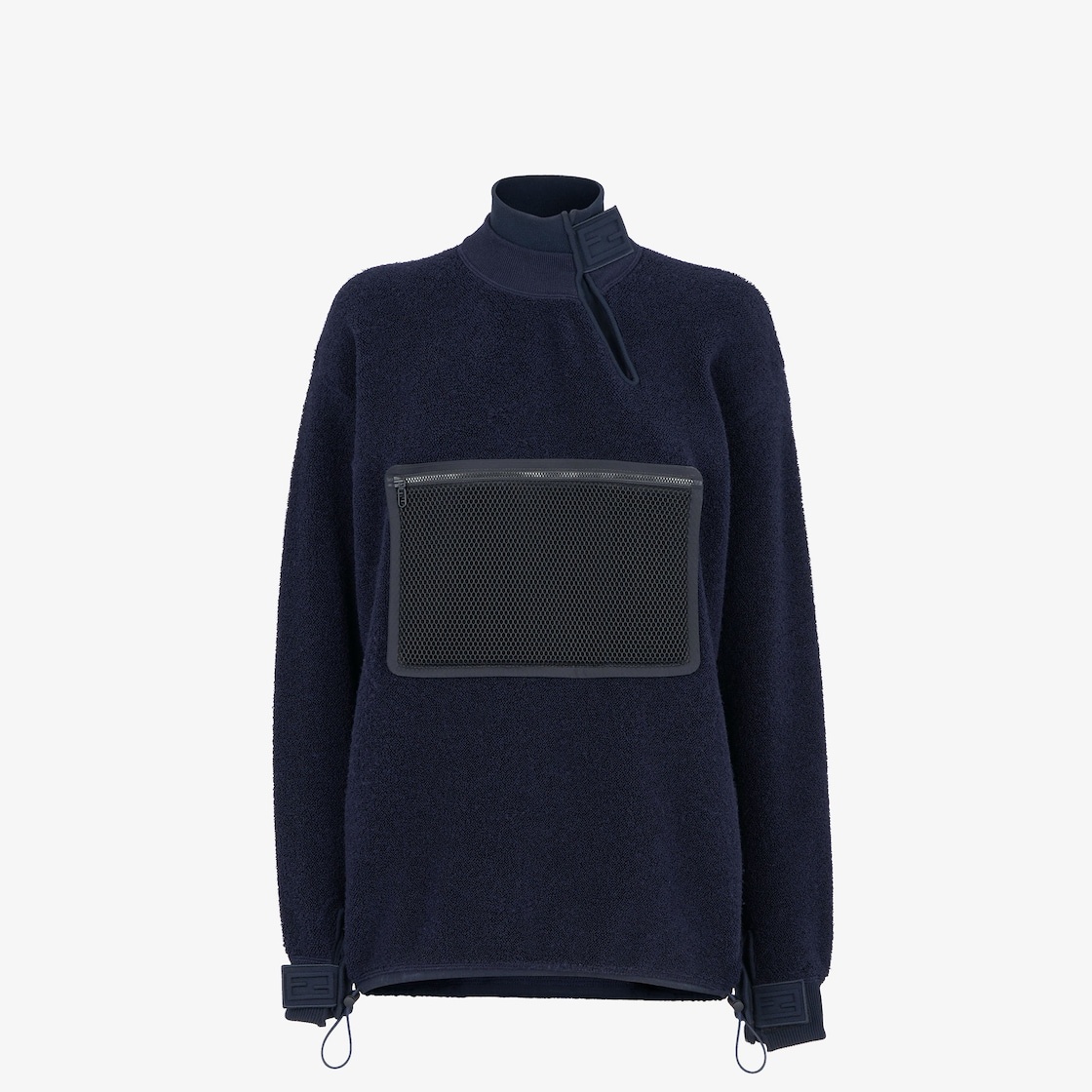 Blue fleece anorak - 1