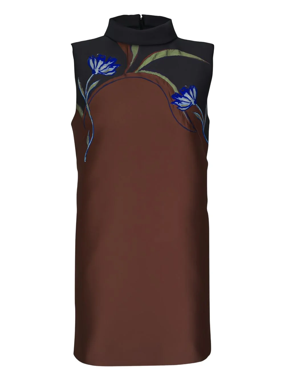 high-neck embroidered dress - 1