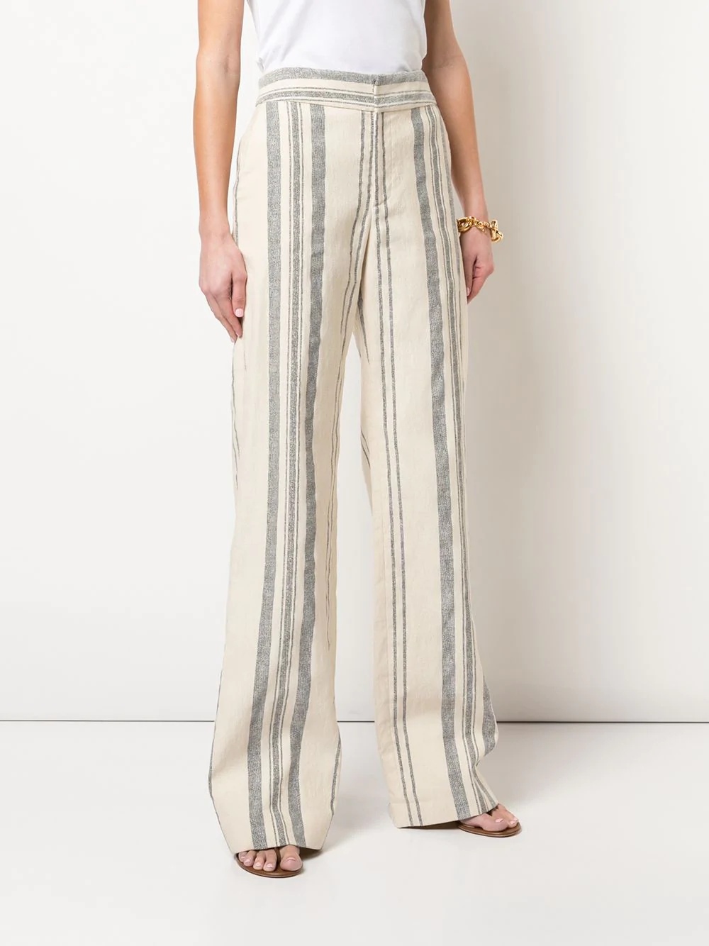 striped print trousers - 3