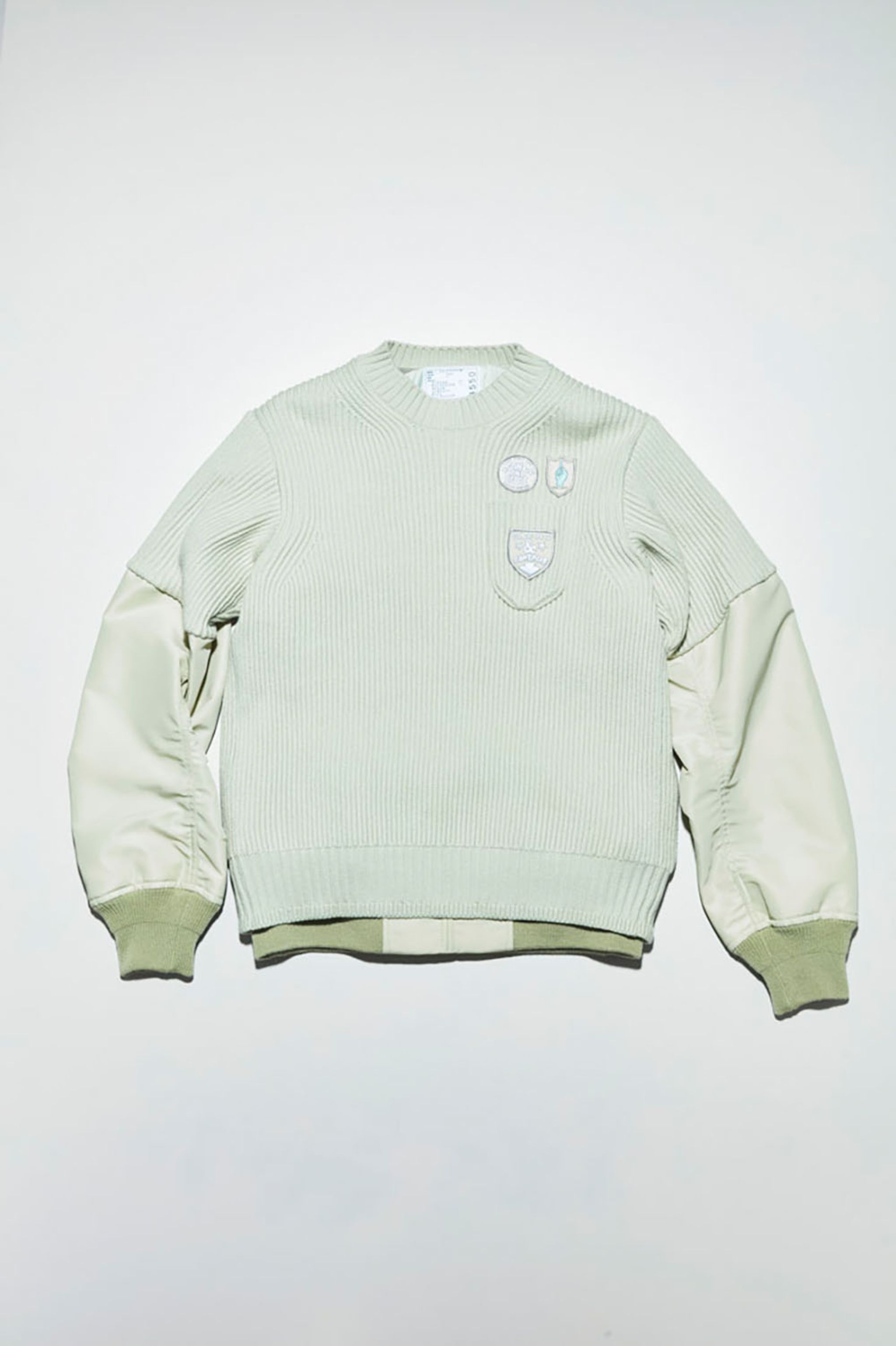 sacai Gonz Multi Patch Nylon Twill x Knit Sweater - 1