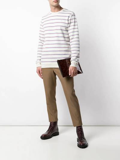 A.P.C. striped logo print T-shirt outlook