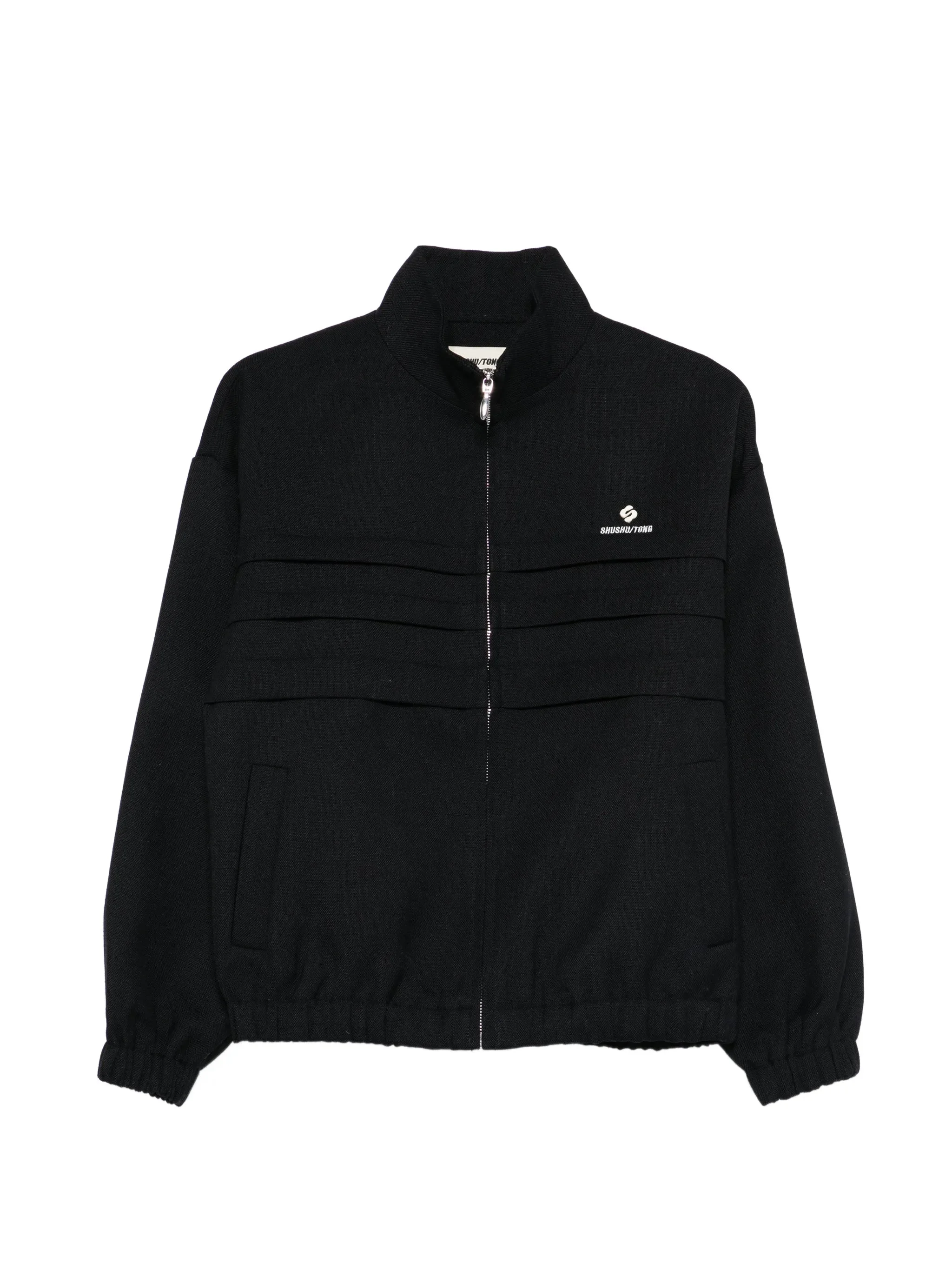 tucked-seam oversized jacket - 1