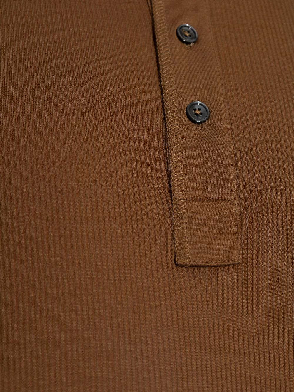 ribbed Henley T-shirt - 5