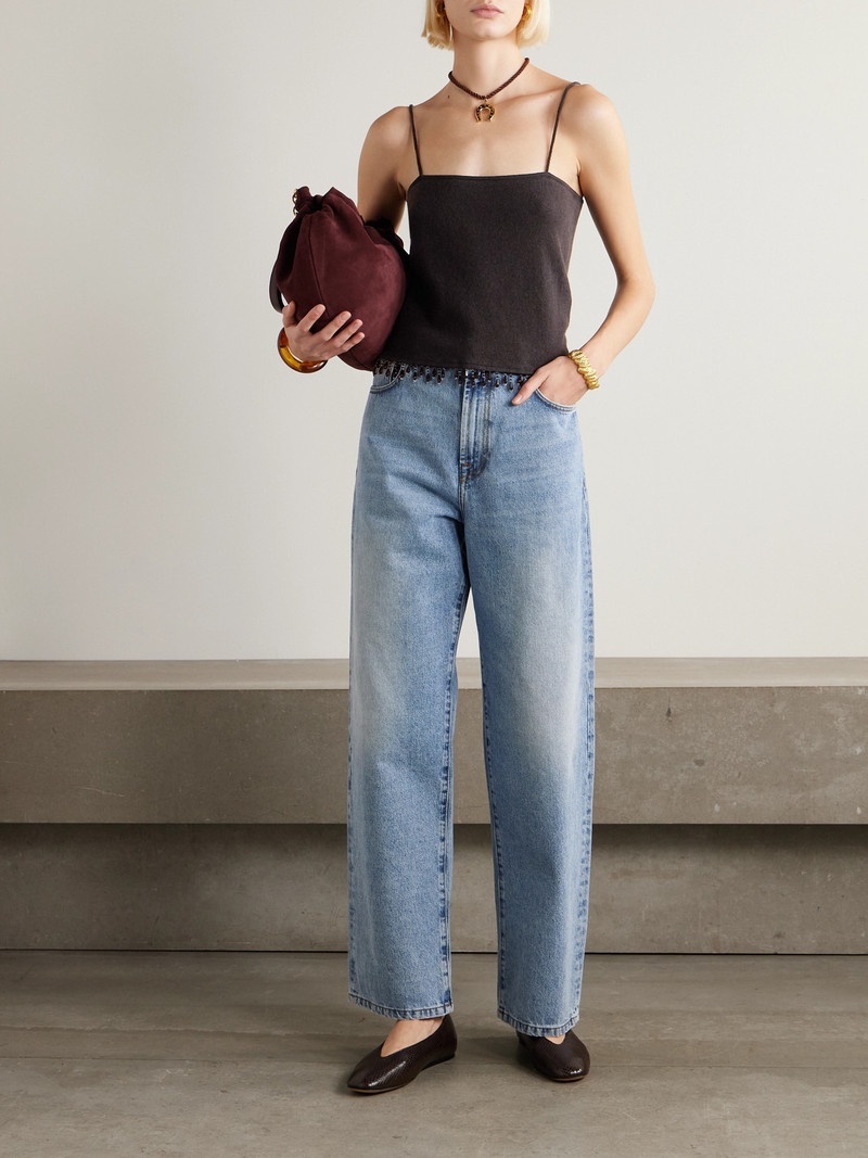 BODE Fringed Bead-embellished Wool And Cashmere-blend Top outlook