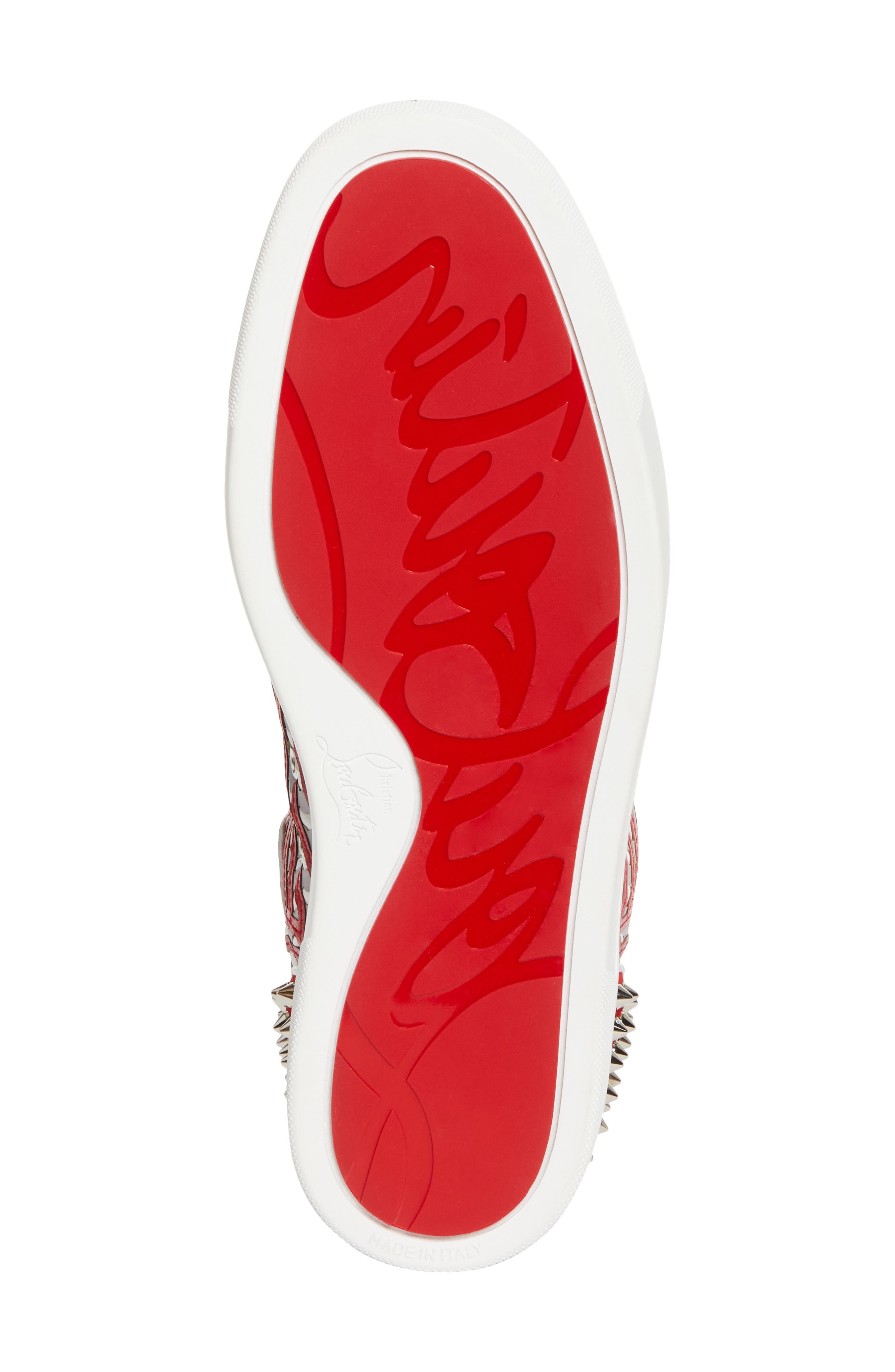 Christian Louboutin Louis No Limit Embellished High Top Sneaker in Version Multi Loubi at Nordstrom - 6