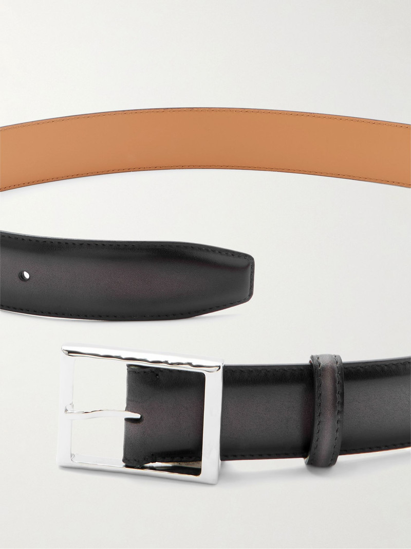 Berluti 3.5cm Venezia Leather Belt Black outlook