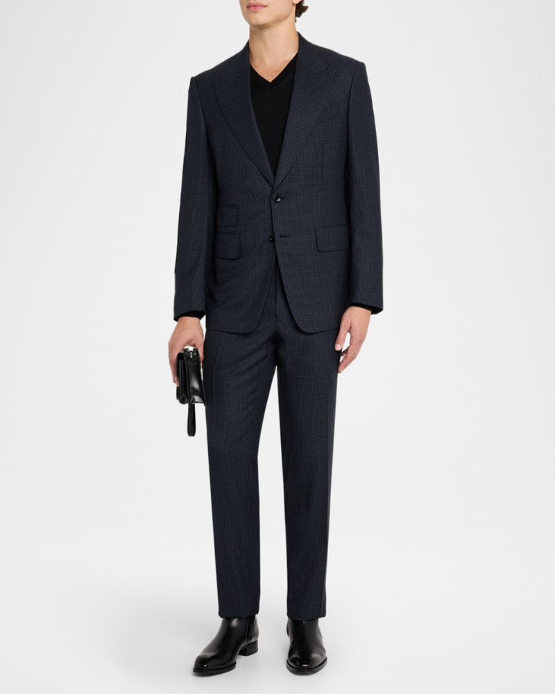 TOM FORD Men's Shelton Tiny Houndstooth Suit outlook