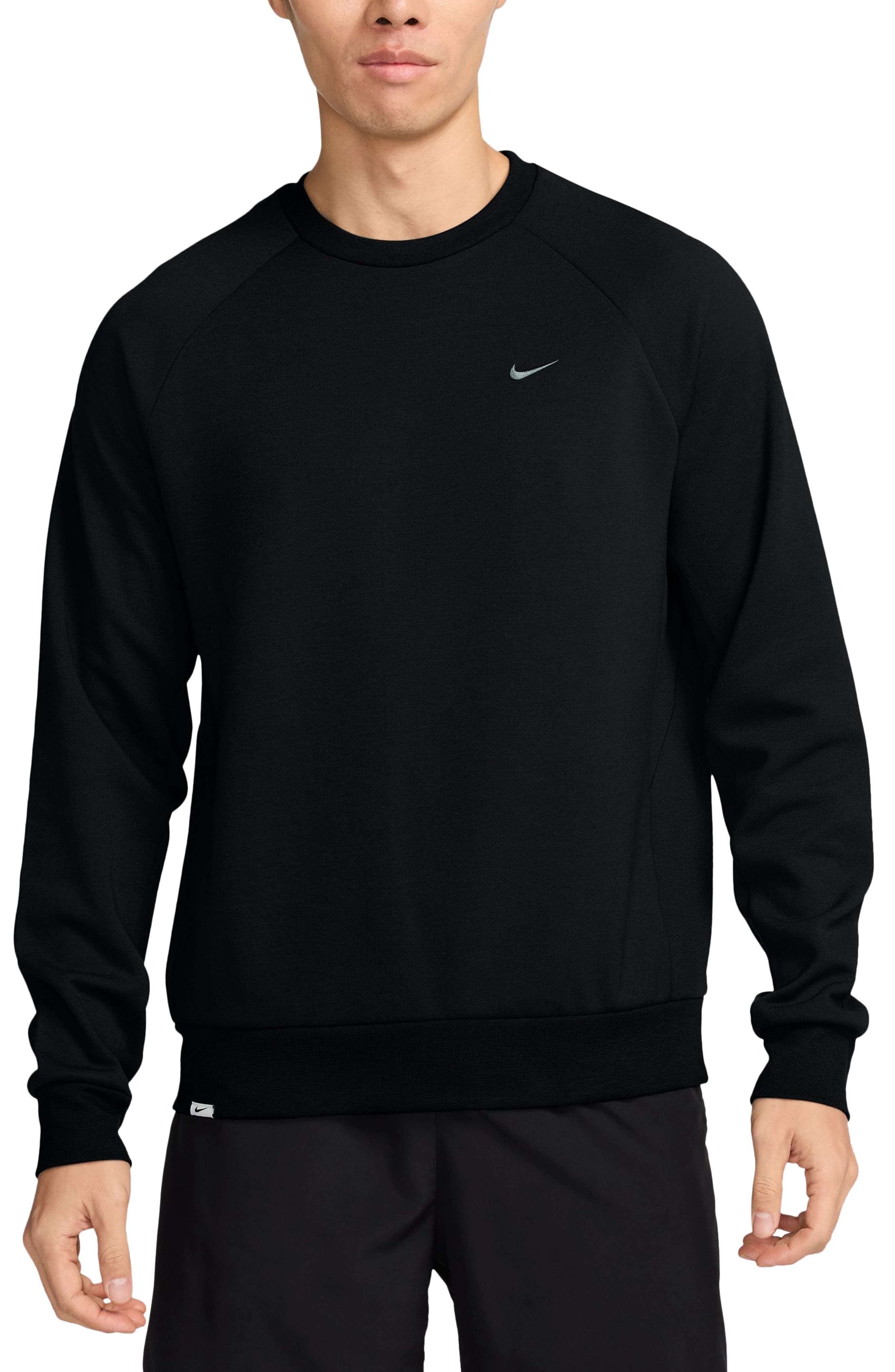 Nike Primary Dri-FIT Sweatshirt in Black/Black at Nordstrom - 1