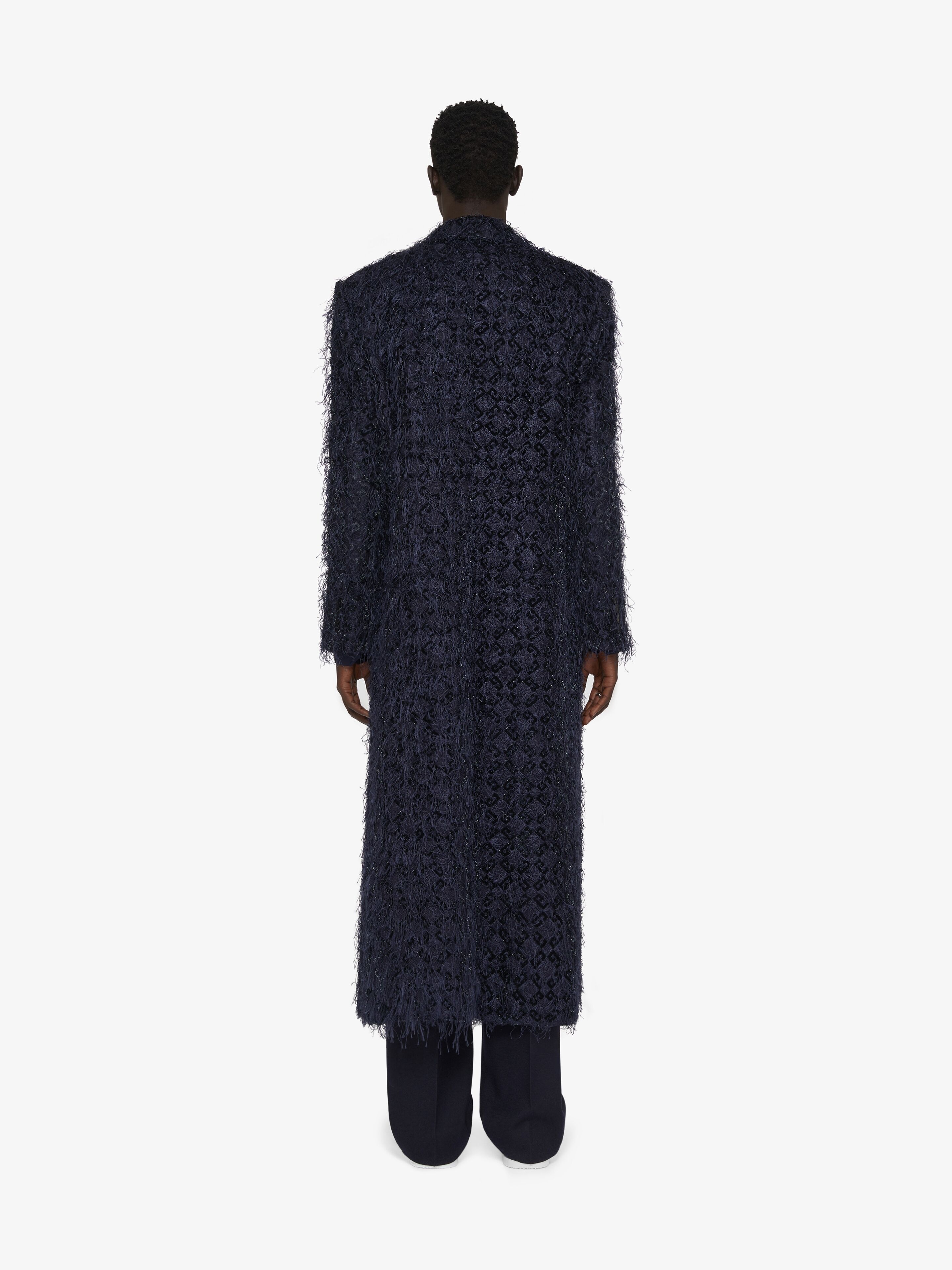 DOUBLE BREASTED COAT IN MONOGRAM 72 FANCY JACQUARD - 4