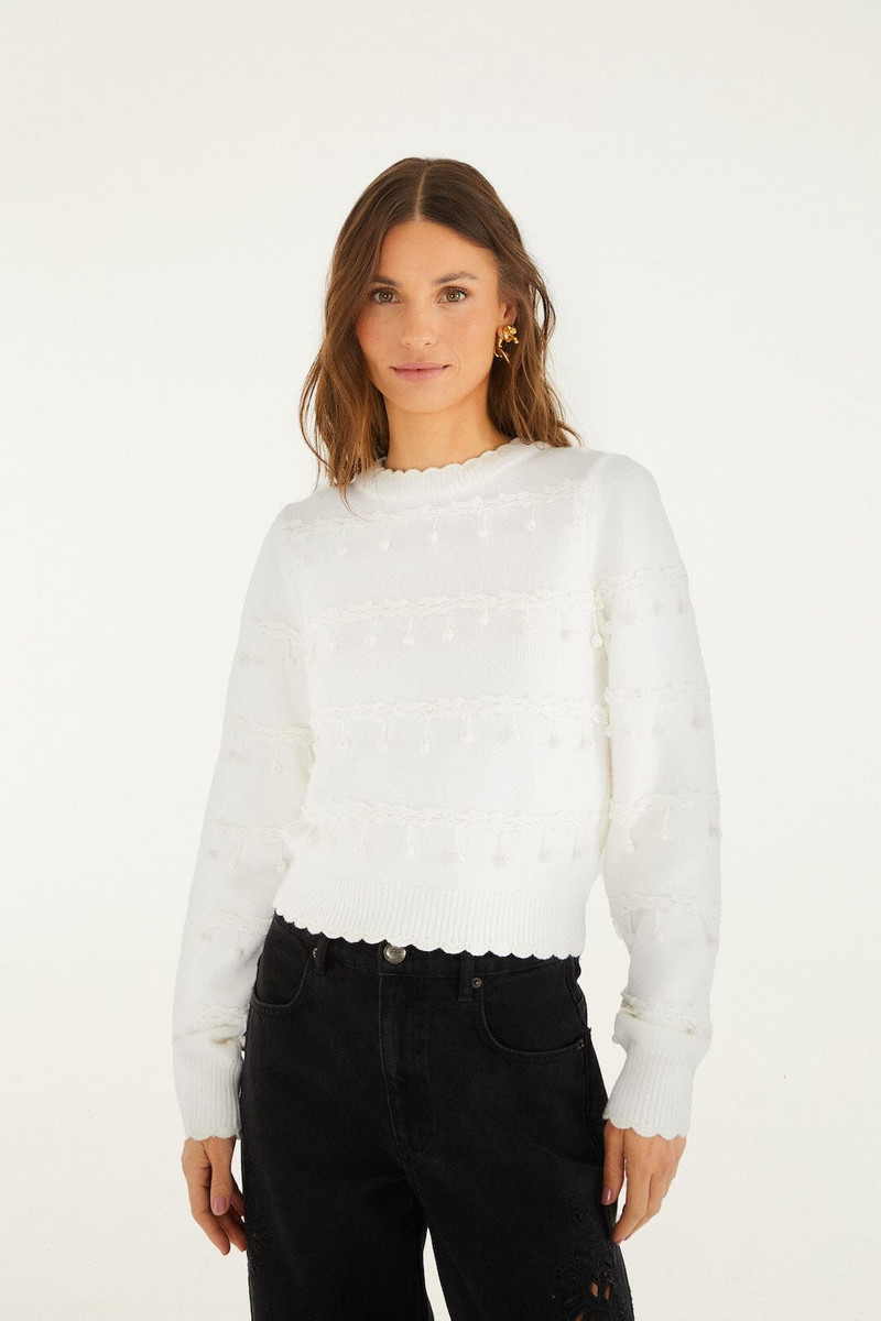 Off-White Bubble Trim Knit Sweater 1
