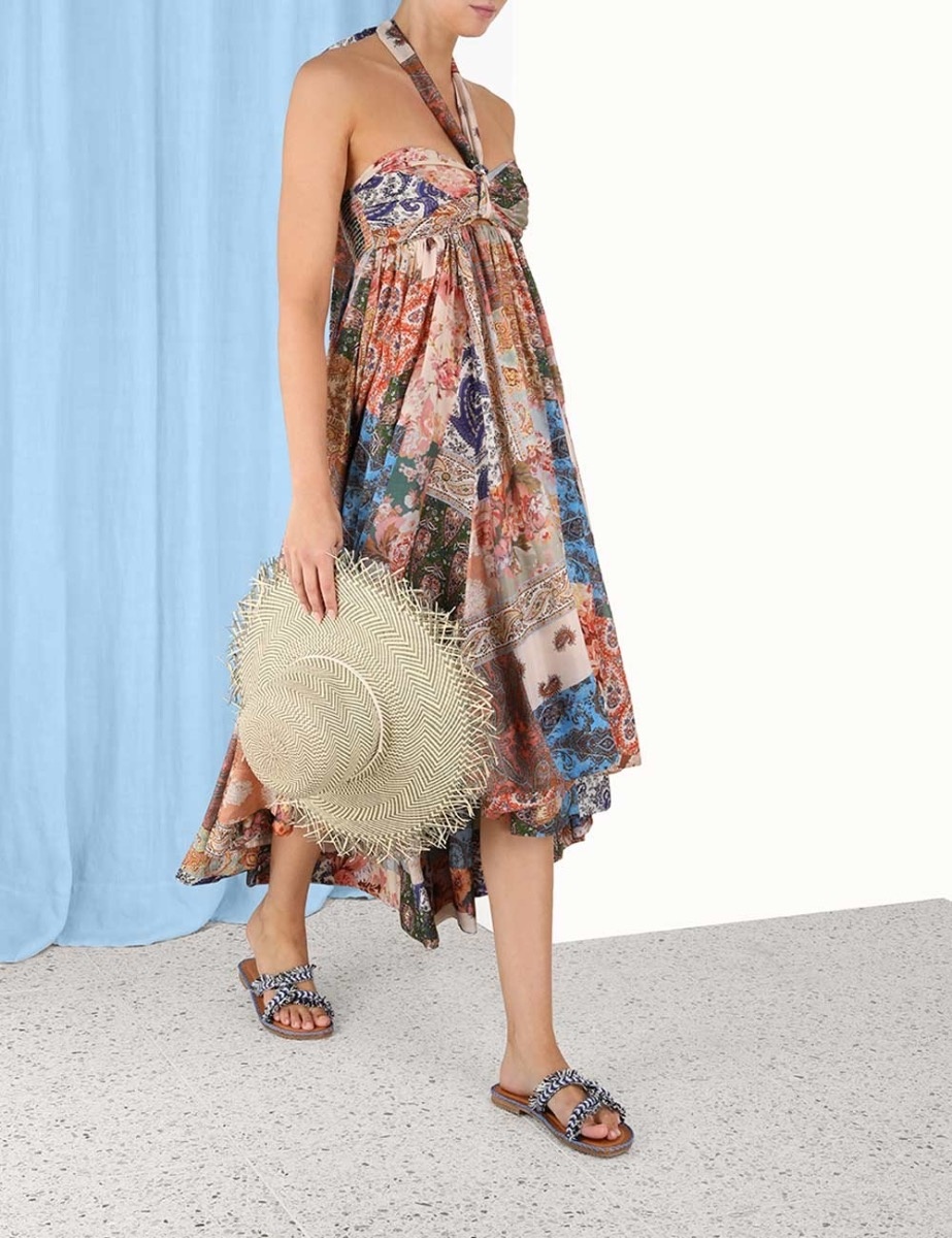 ★Zimmermann Devi★ シルク ハイローヘム ホルターネックドレス Zimmermann DEVI HALTER MAXI DRESS | REVERSIBLE