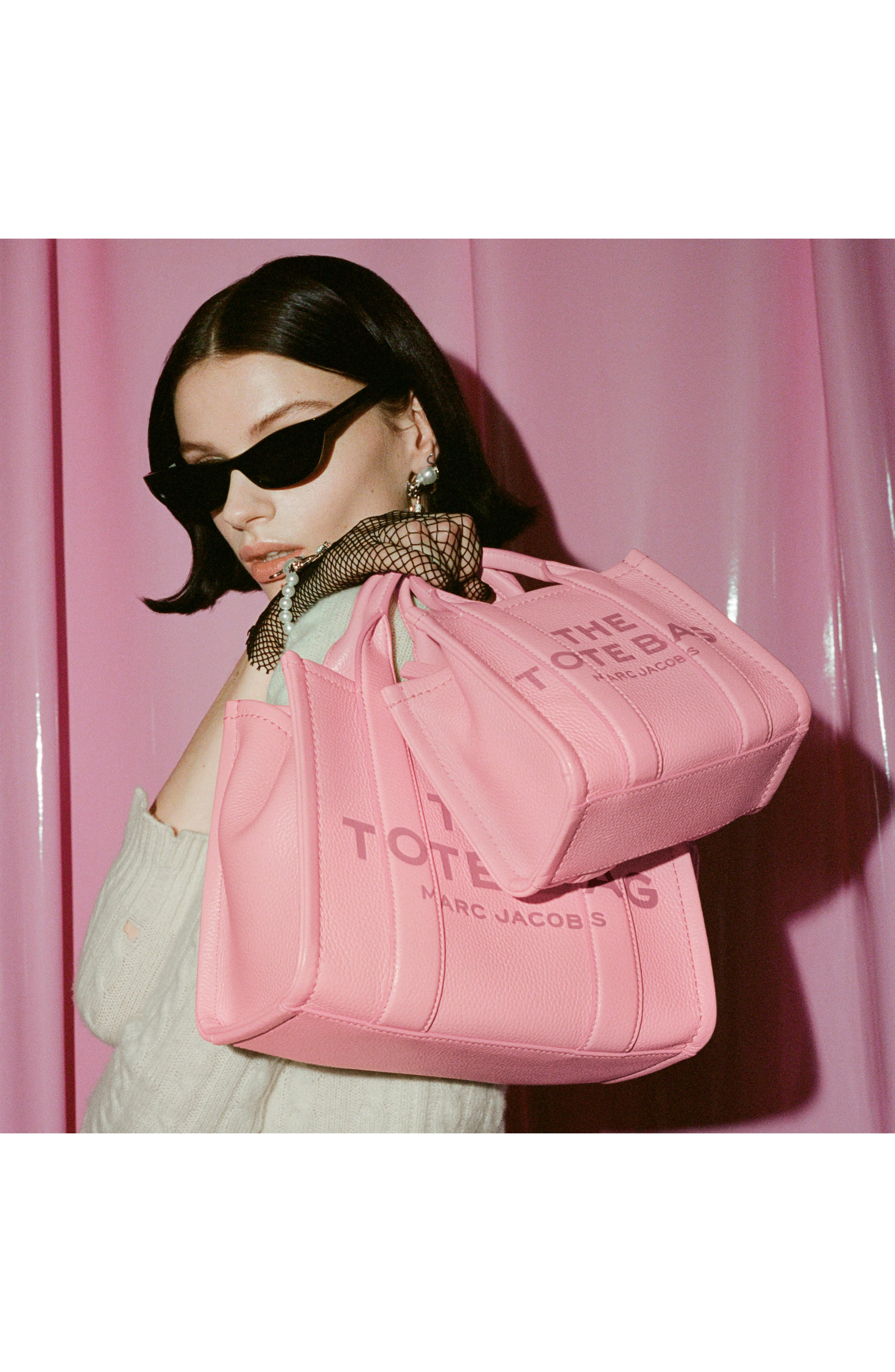 Marc Jacobs The Leather Medium Tote Bag in Ribbon Pink at Nordstrom - 9
