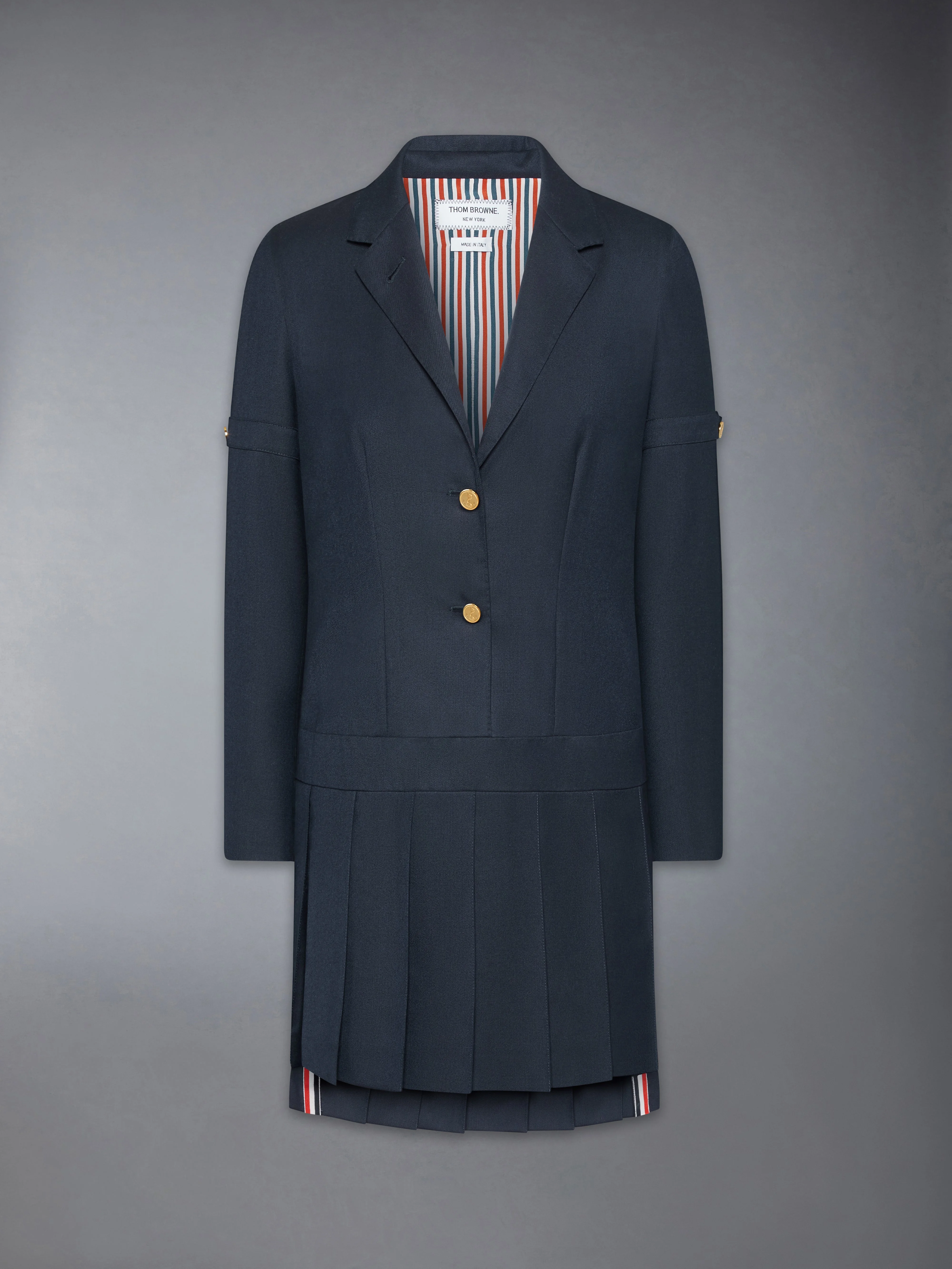 SUPER 120'S TWILL SPORTCOAT MINI DRESS - 1
