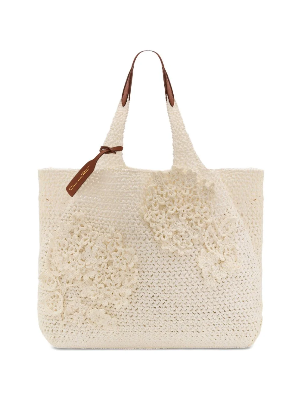 flower-embroidered shoulder bag - 1