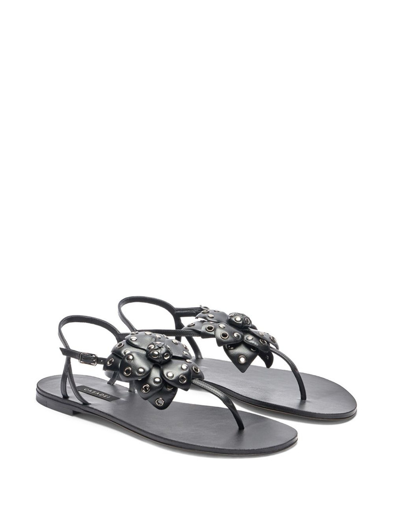 CASADEI stud-embellished flat sandals outlook