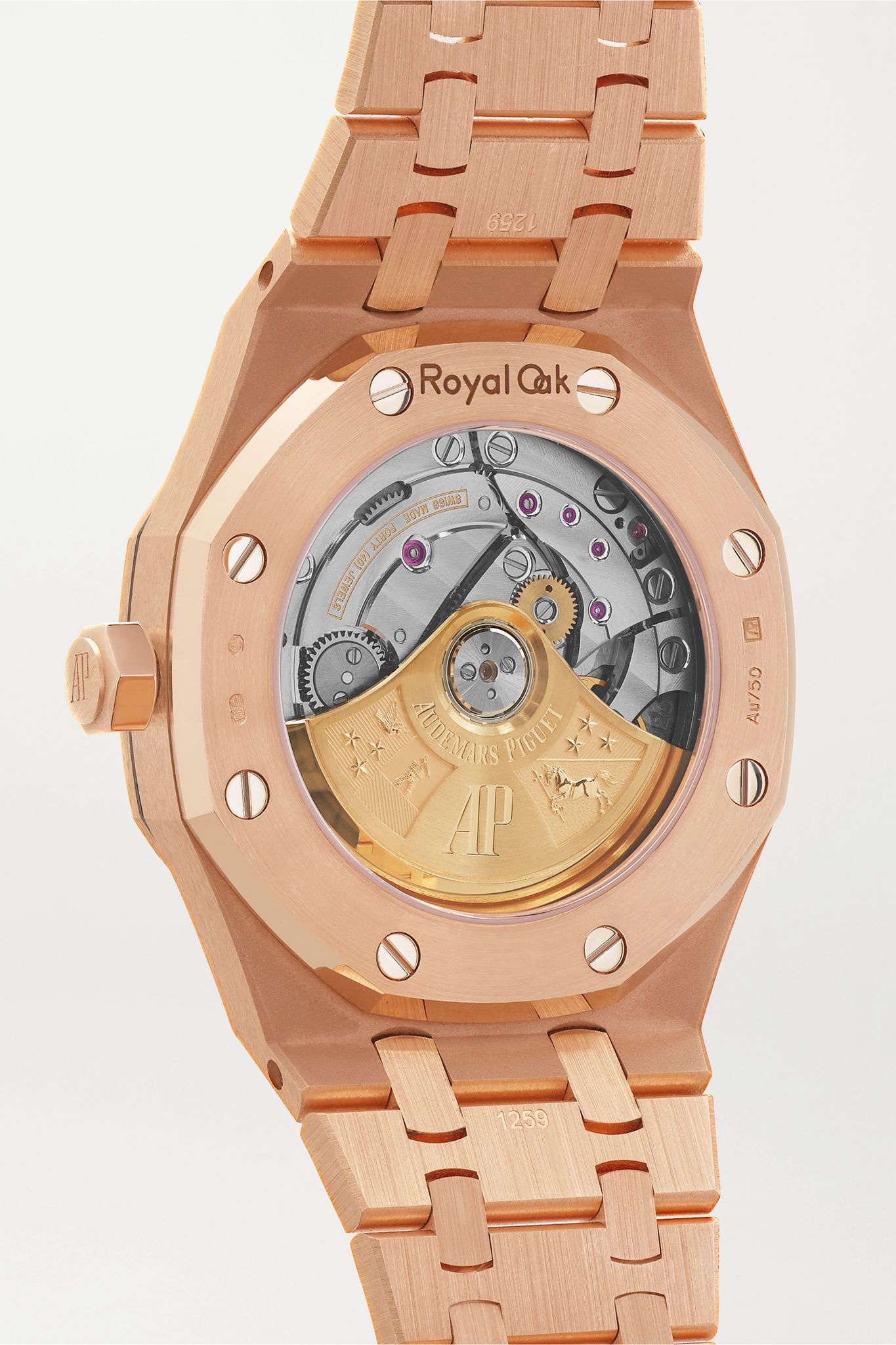 Royal Oak Automatic 37mm 18-karat frosted pink gold watch - 4