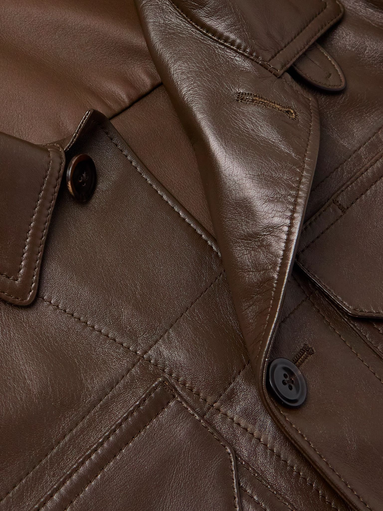 Leather Jacket Brown - 5