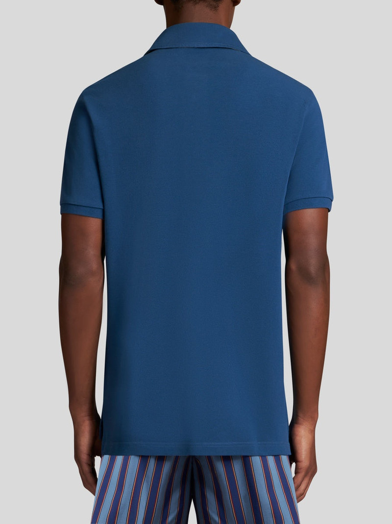 POLO SHIRT WITH LOGO AND PAISLEY UNDERCOLLAR 4