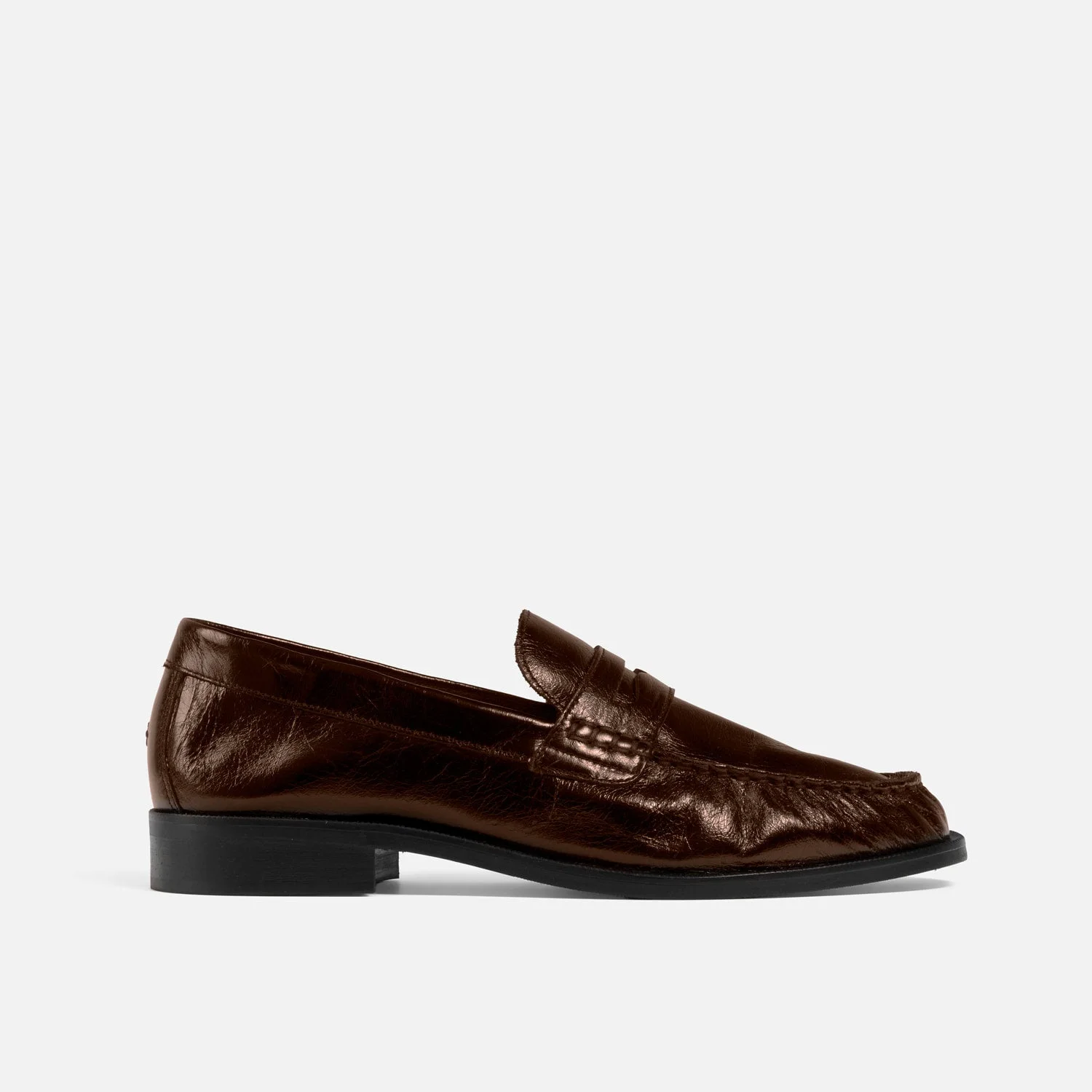 Ezra Chestnut Ruched Loafer - Women's - 1