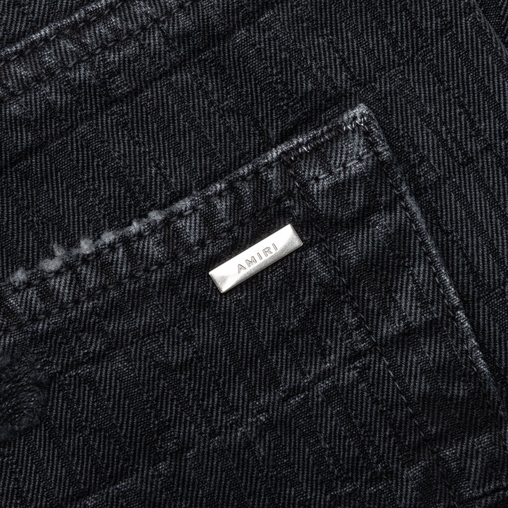 JACQUARD CARPENTER JEAN - FADED BLACK - 5