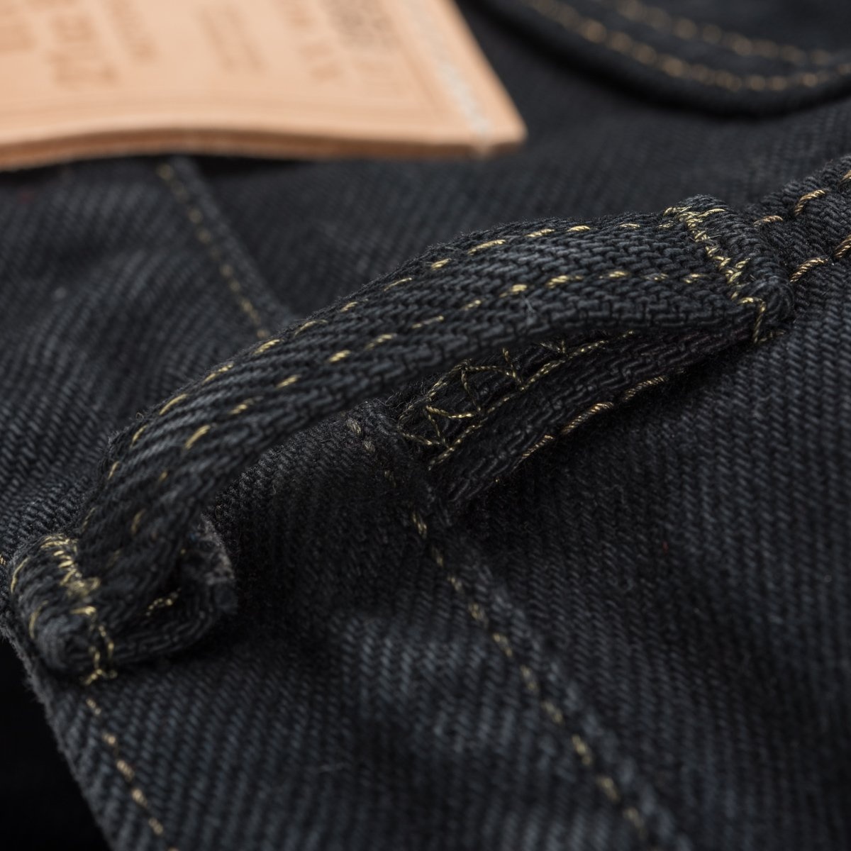 IH-666S-21od 21oz Selvedge Denim Slim Straight Cut Jeans - Indigo Overdyed Black - 14