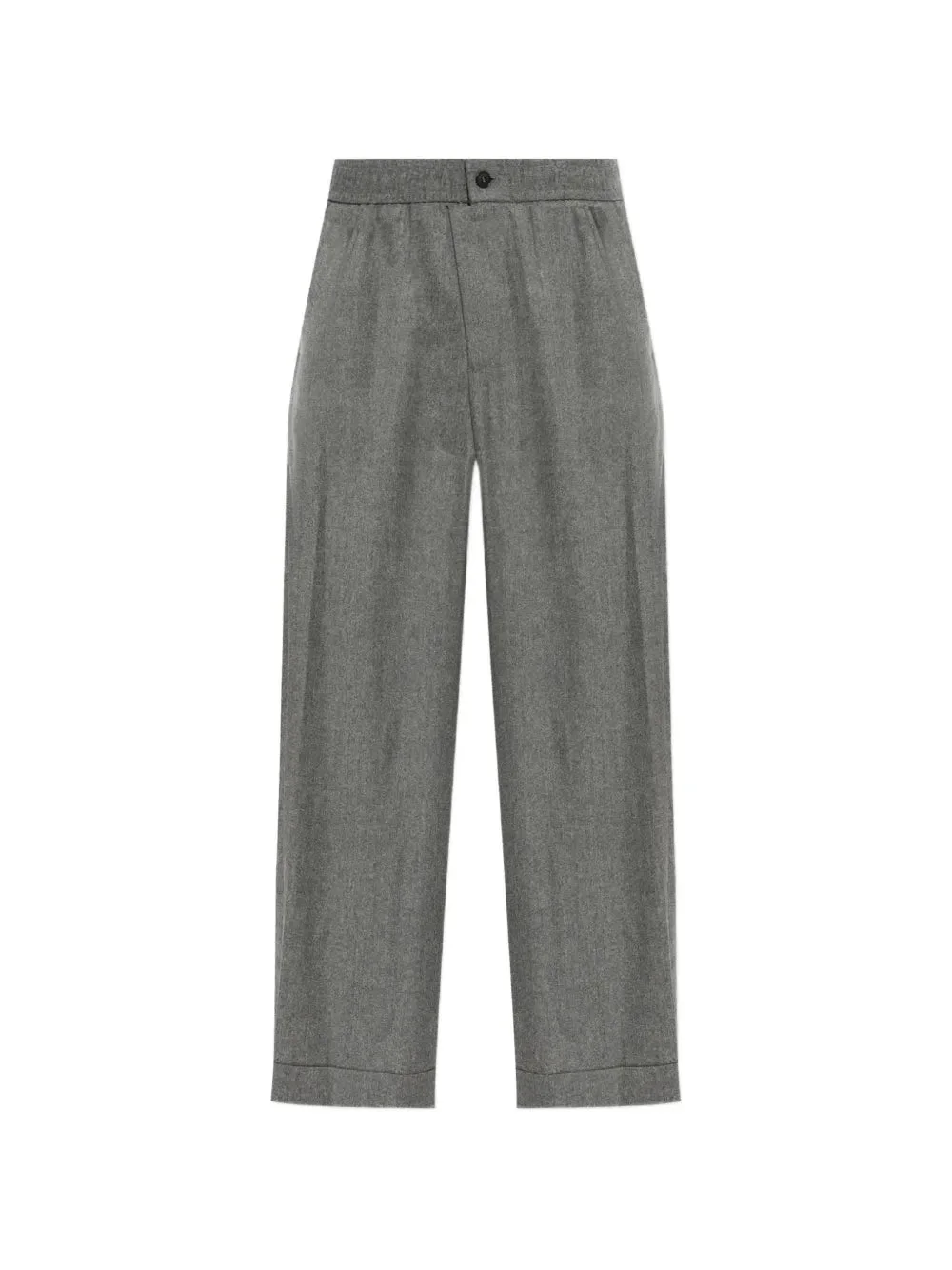 ELASTICATED-WAISTBAND TURN-UP TROUSERS - 1