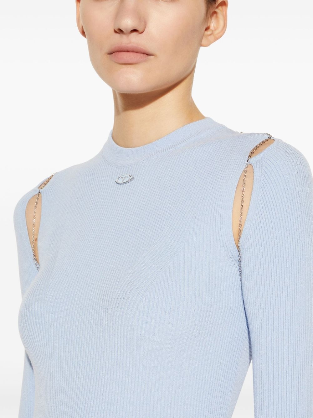 chain-embellished sweater - 5
