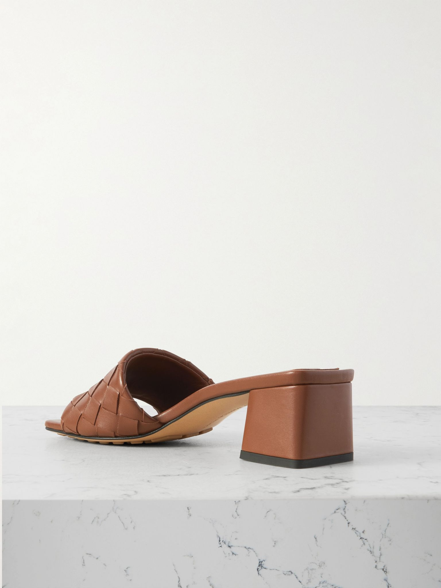 Riva intrecciato leather mules Brown - 3