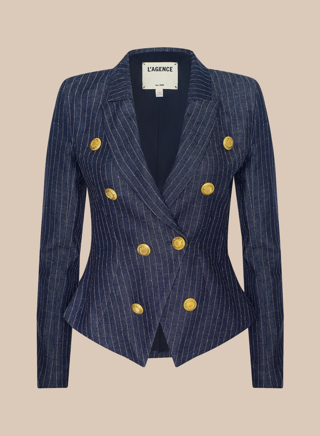 Solar Pinstriped Blazer - 1