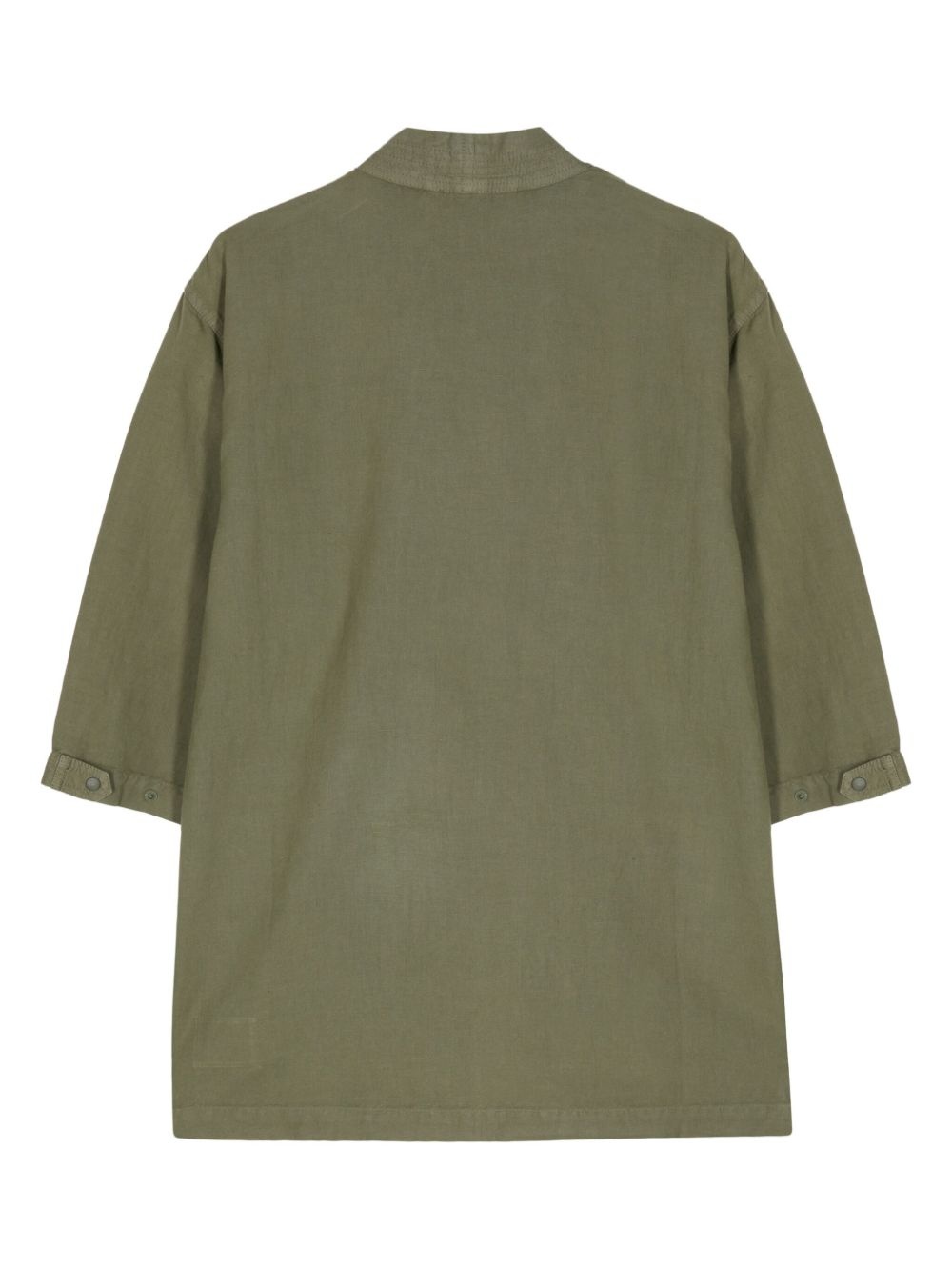 tie-fastening cotton-hemp jacket - 2