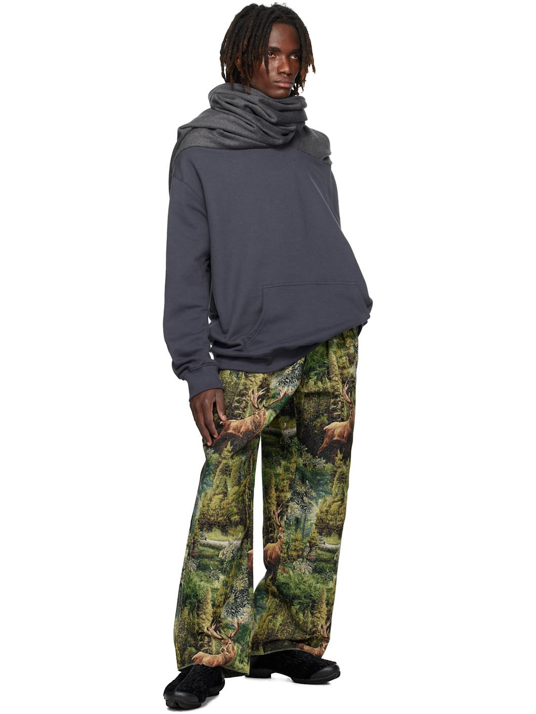 Green Ultrawidepleated Trousers - 4