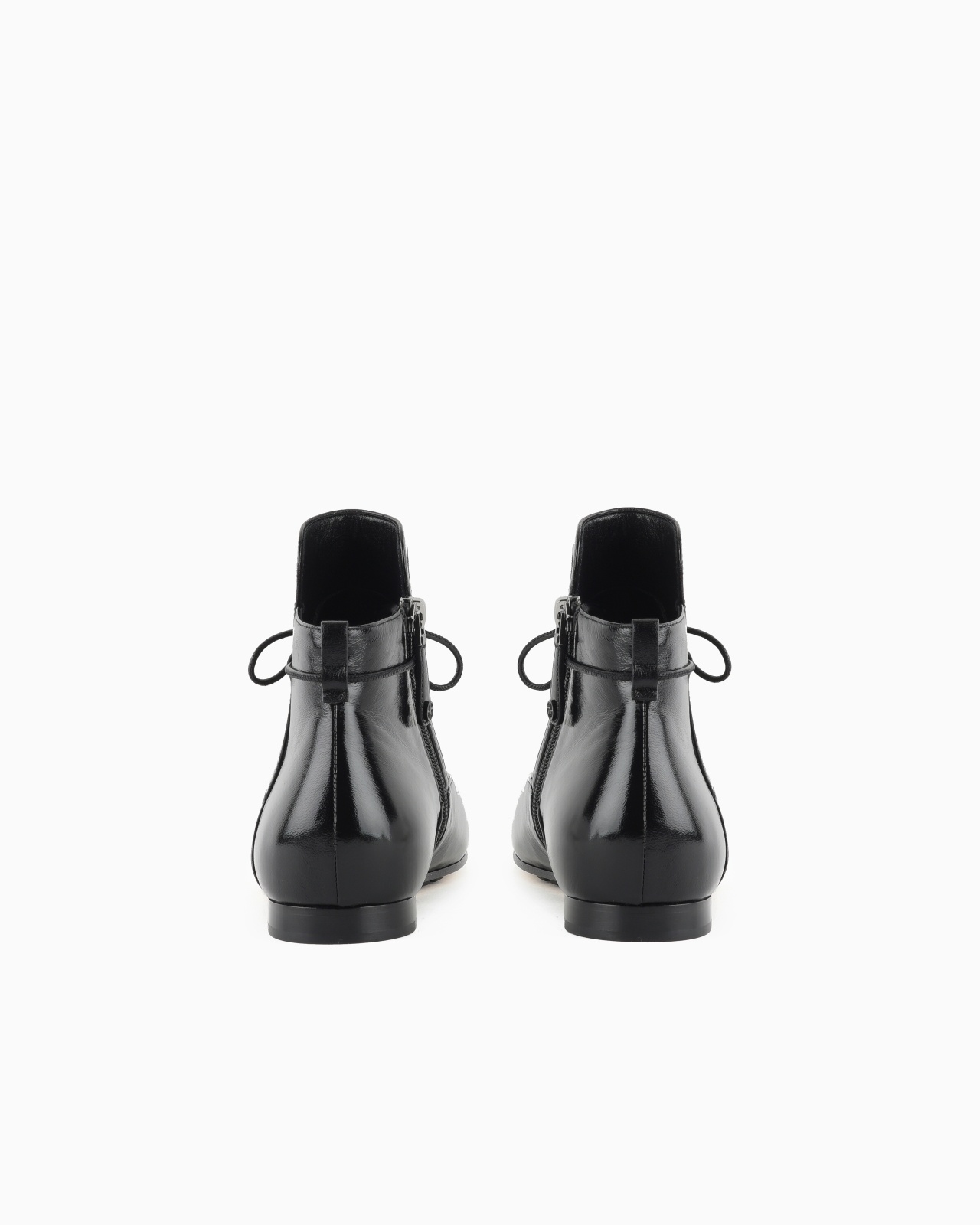 TEXTURED PATENT-LEATHER ANKLE BOOTS - 4