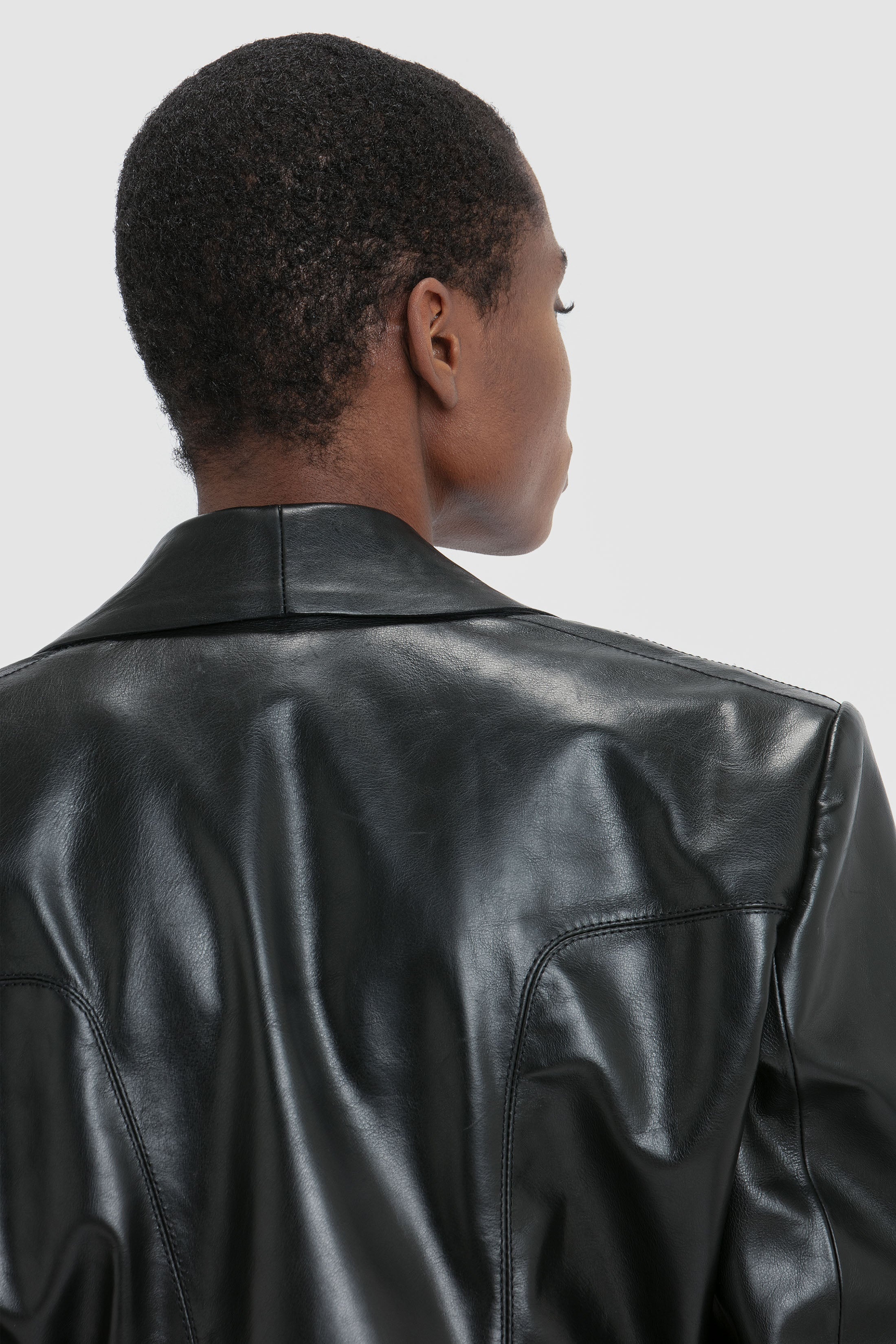 Tailored Biker Jacket In Black - 8