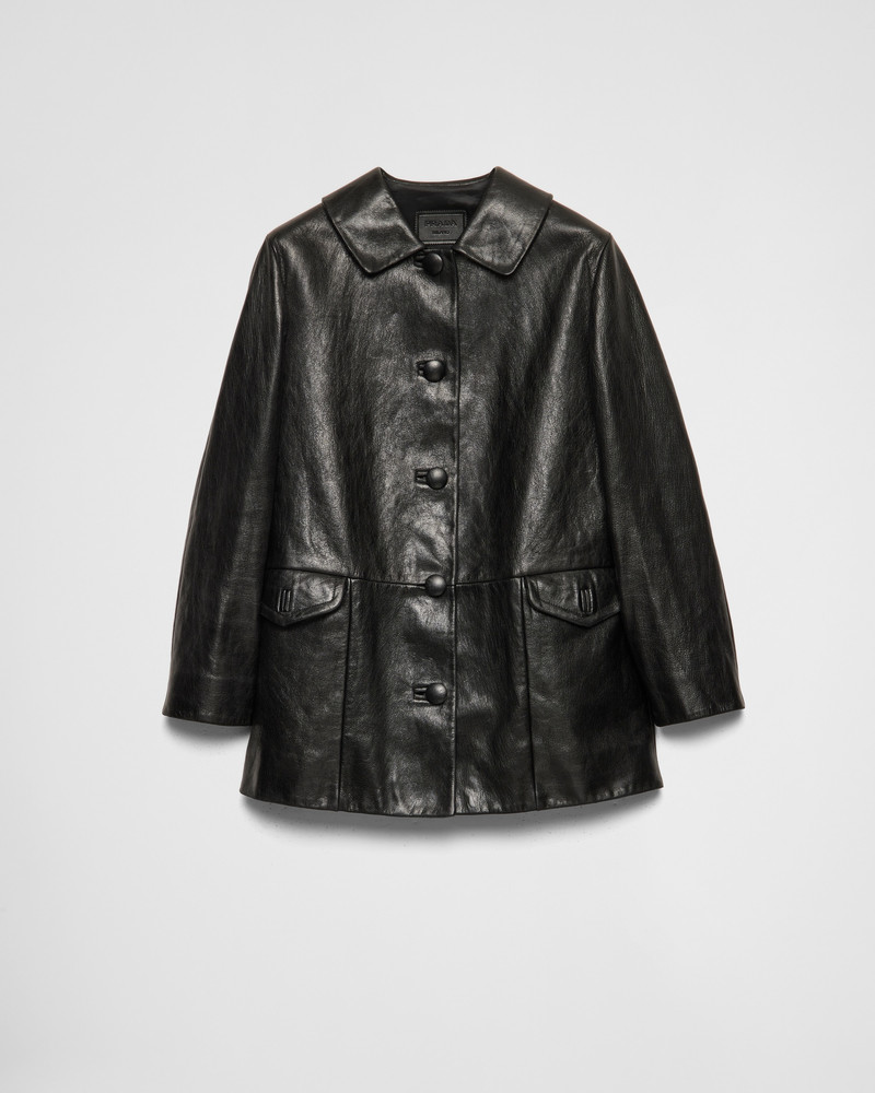 Leather caban jacket 1