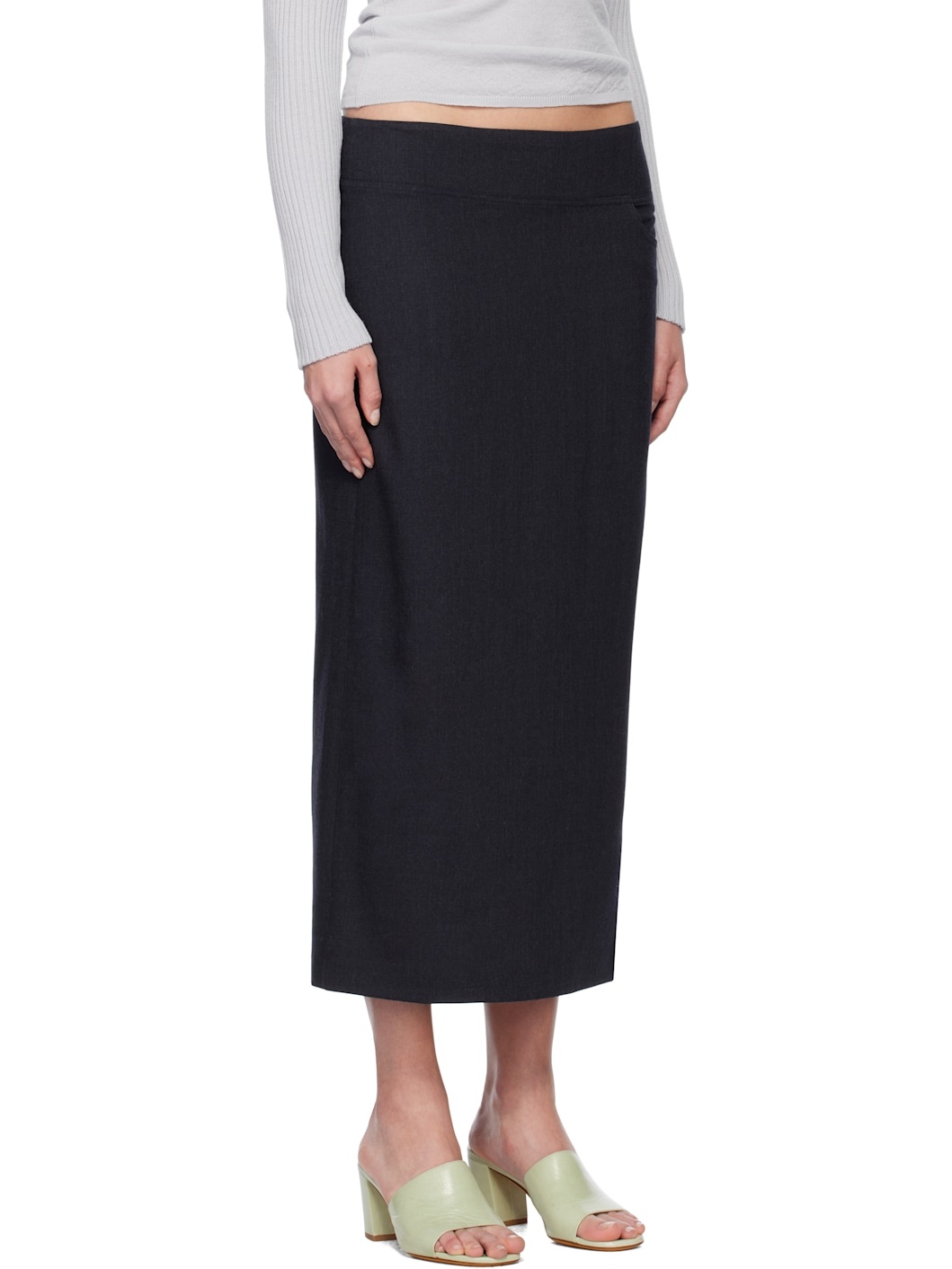 Navy Olya Maxi Skirt - 2