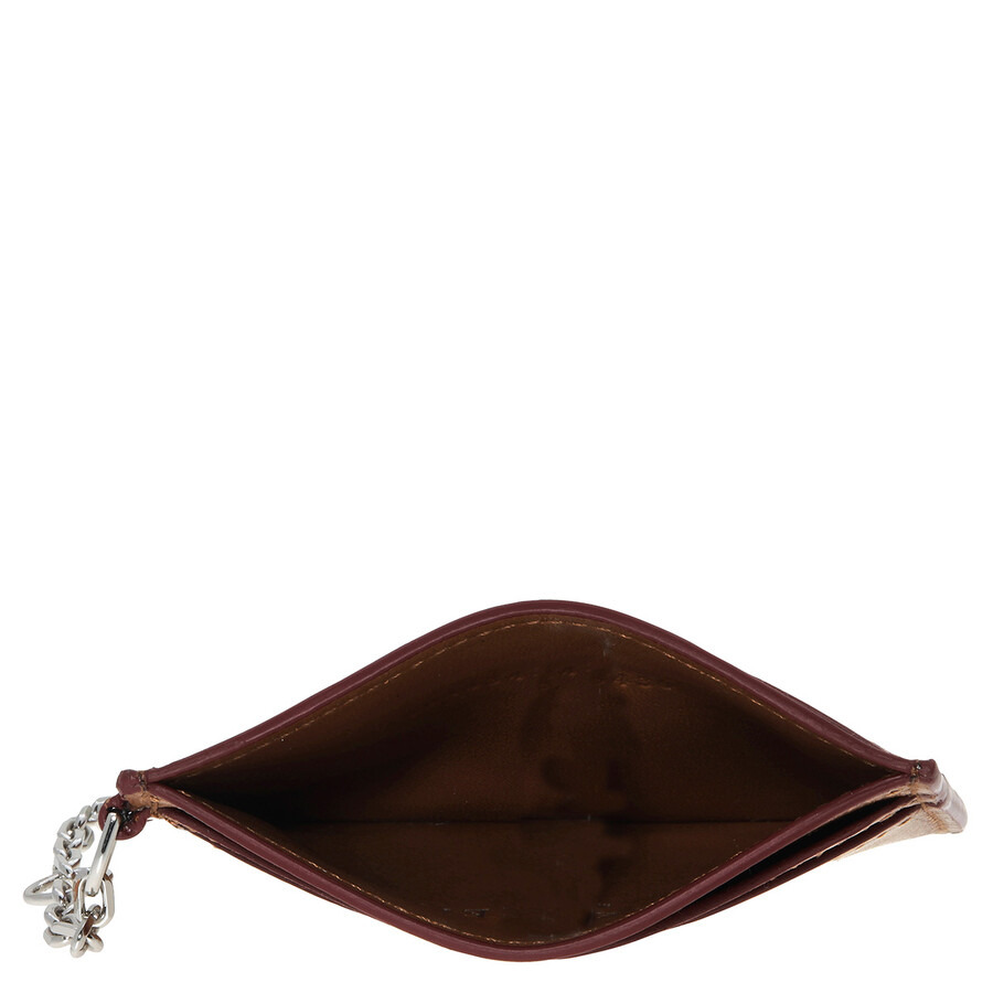 Alexander McQueen Pecan/Silver Ladies T-bar Card Holder - 4