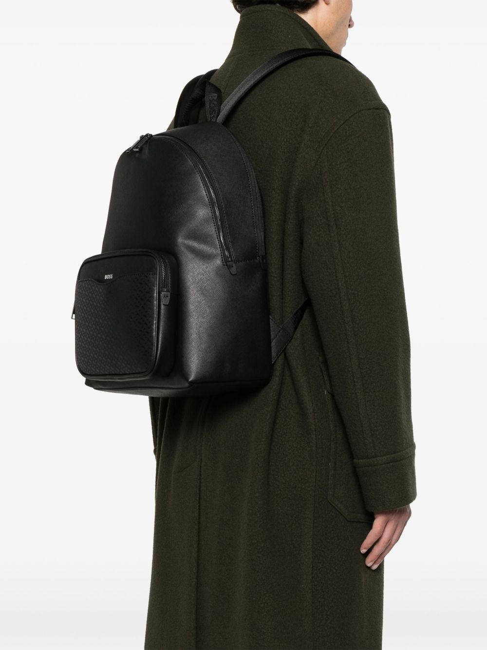 monogram-patterned backpack - 2