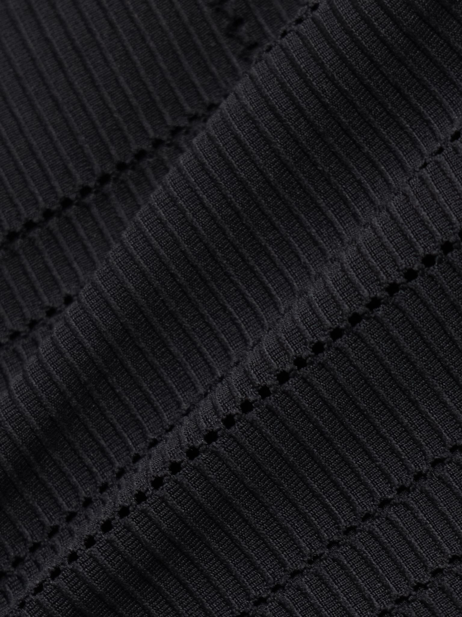 Pointelle-knit stretch recycled bikini briefs Black - 4